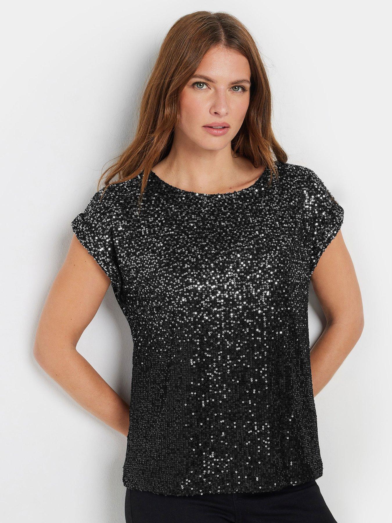 mco-ombre-sequin-cap-sleeve-top-silveroutfit