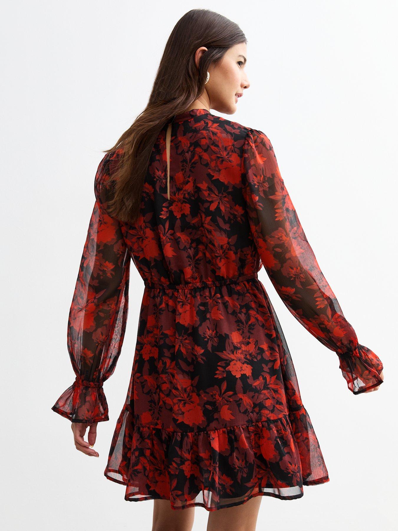 new-look-floral-chiffon-long-sleeve-mini-dress-redprintstillFront