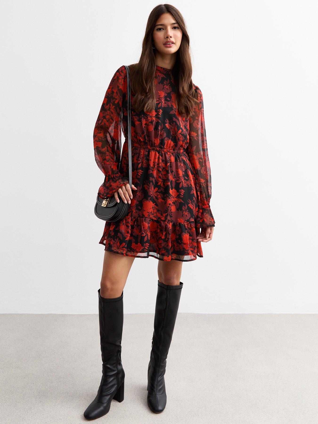 new-look-floral-chiffon-long-sleeve-mini-dress-redprintback