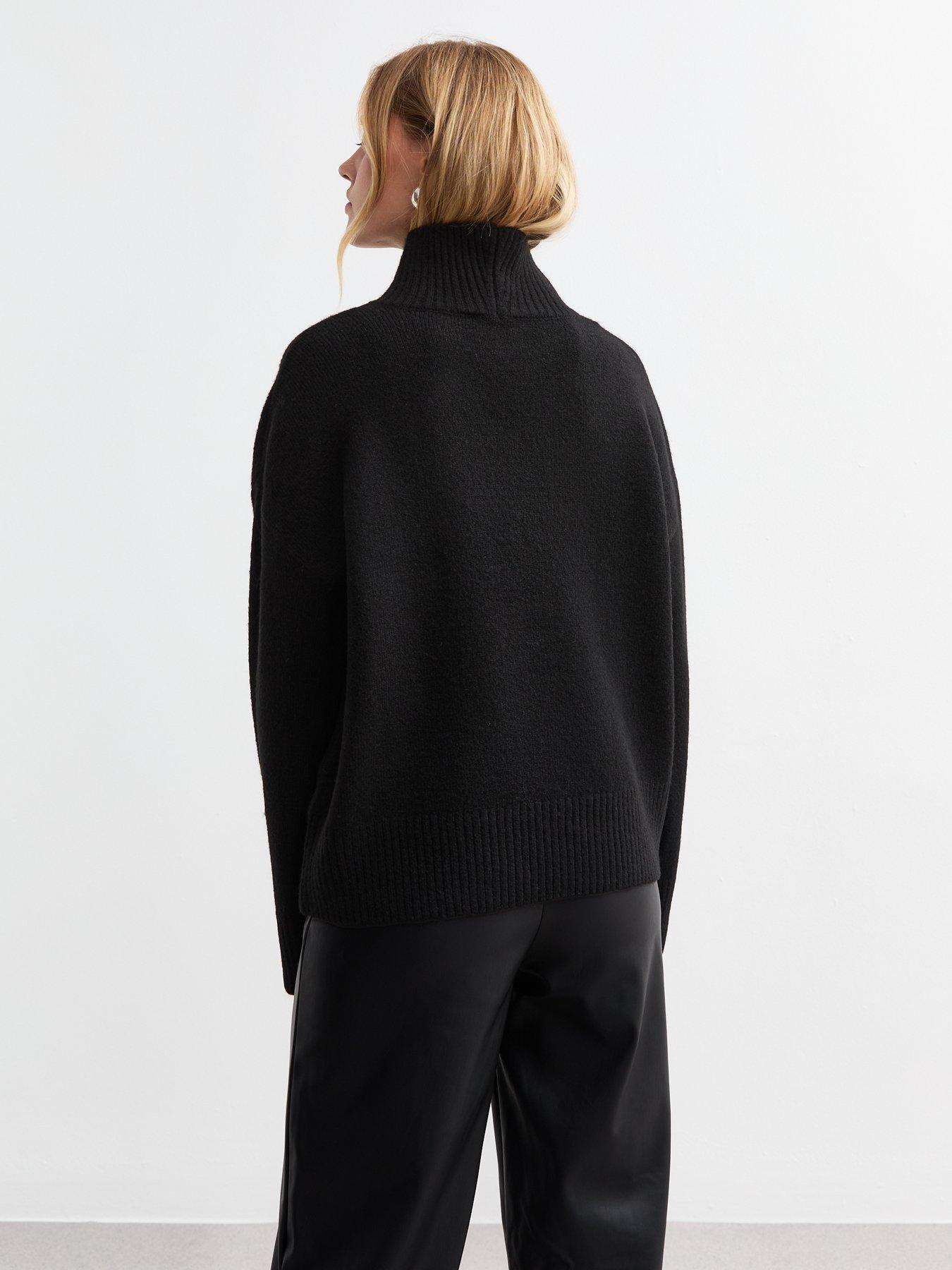 new-look-knit-stand-collar-oversized-jumper-blackstillFront