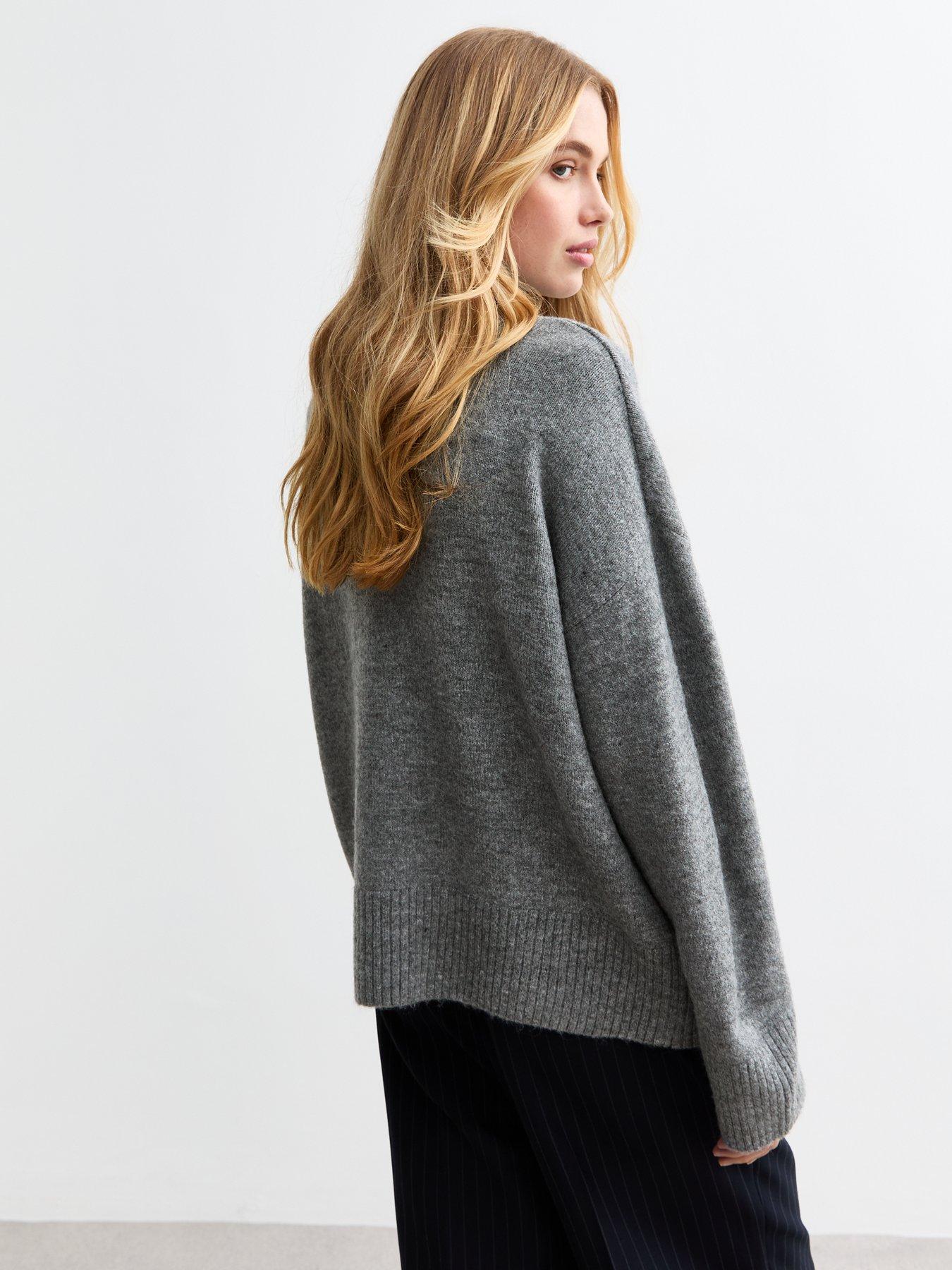 new-look-knit-stand-collar-oversized-jumper-greystillFront