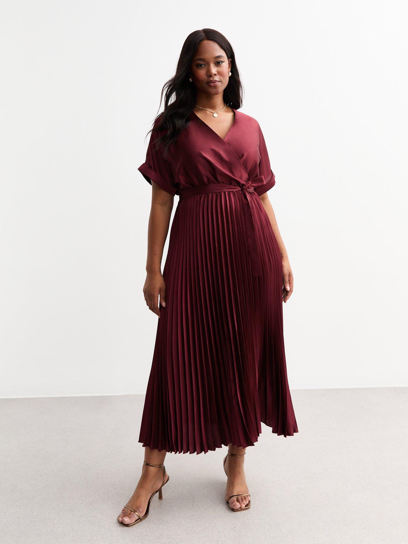 new-look-curve-crossover-satin-midi-dress-redfront