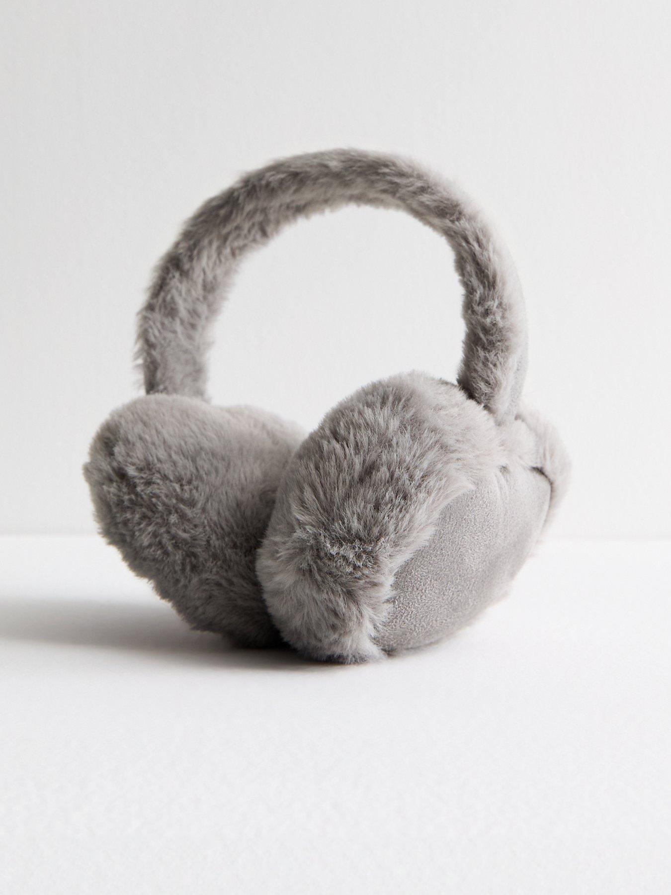 new-look-grey-faux-shearling-adjustable-headband-earmuffs