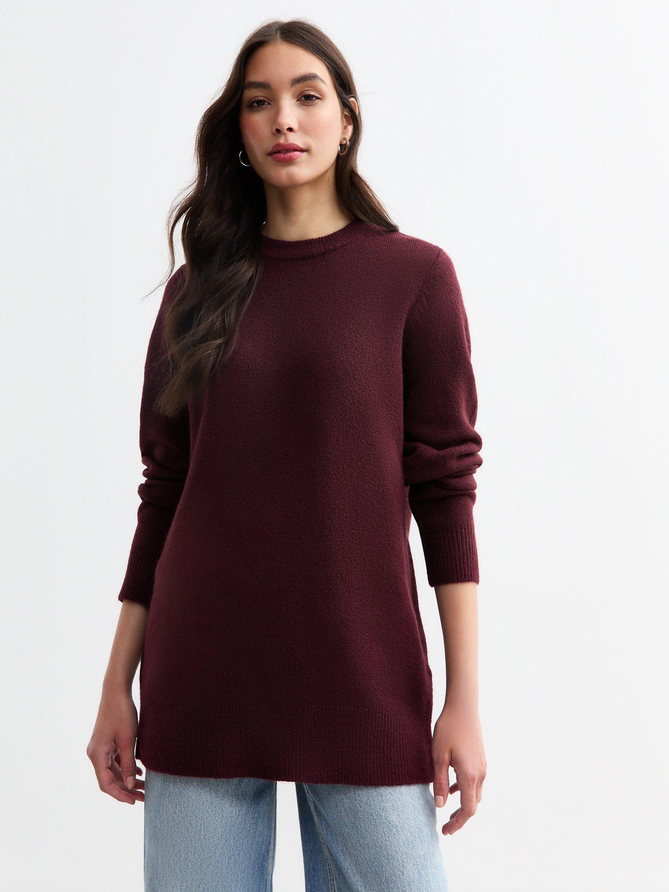 new-look-crew-neck-knit-jumper-burgundy