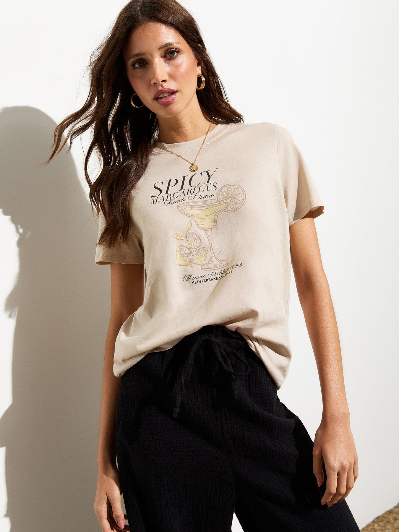 new-look-brown-spicy-margarita-print-cotton-t-shirt