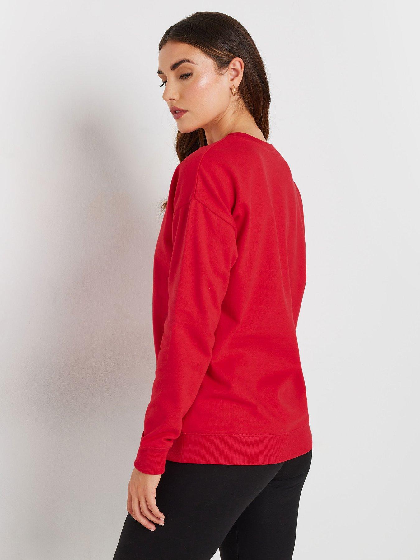 long-tall-sally-crew-neck-sweatshirt-redstillFront