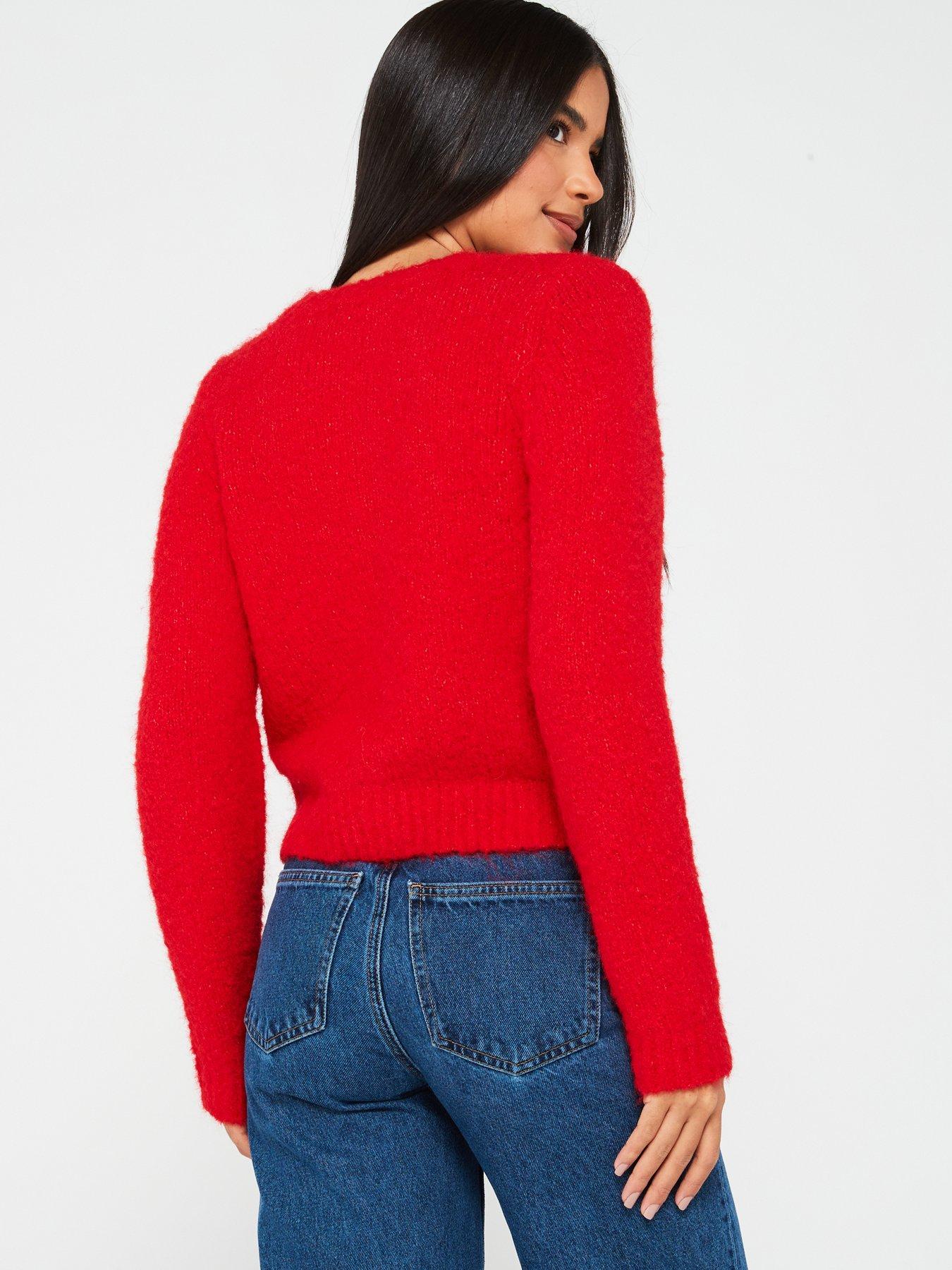 vero-moda-novah-long-sleeve-o-neck-button-knit-cardigan-redstillFront