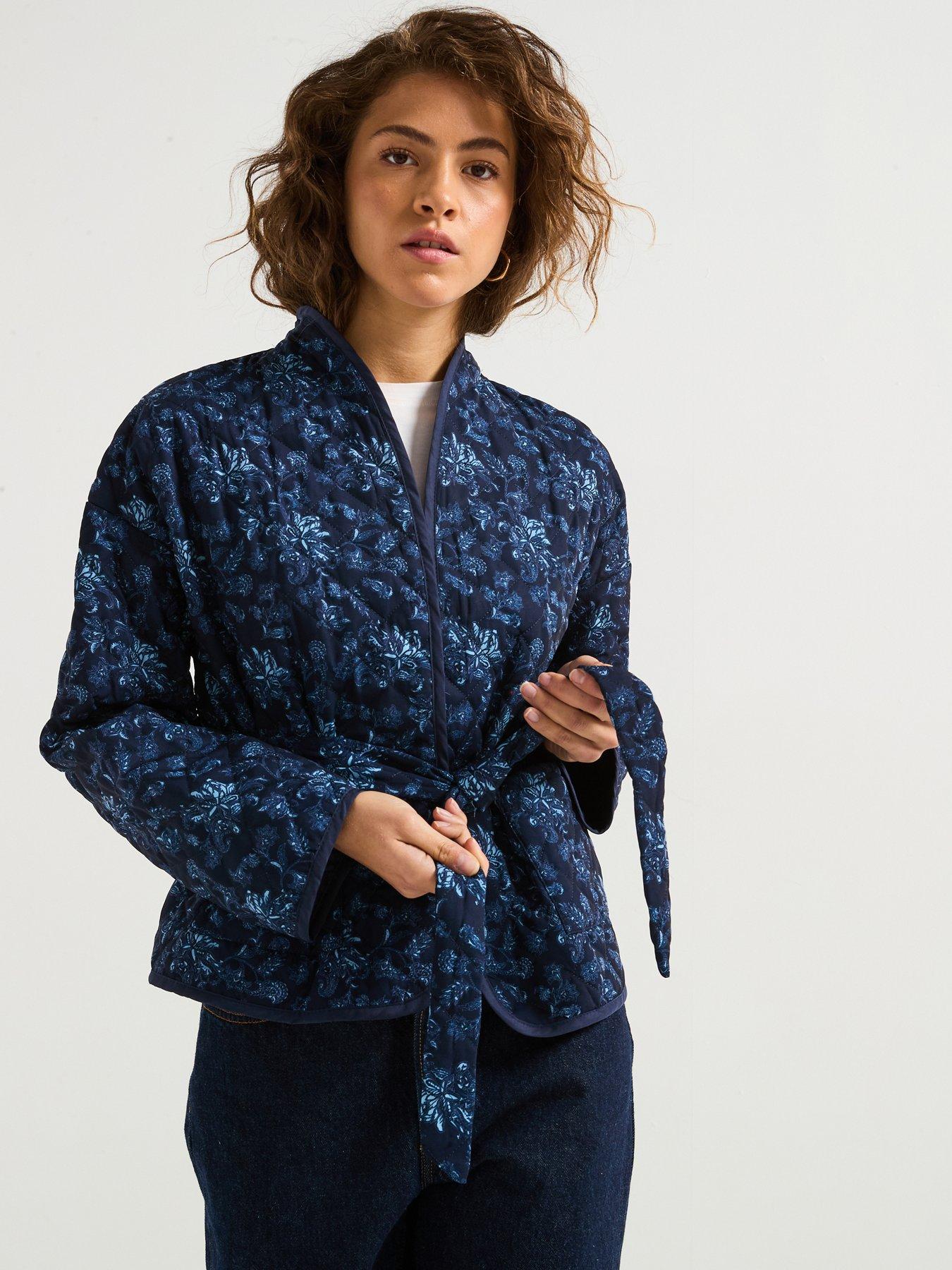 Vero Moda Lola Quilted Woven Jacket - Paisley - Blue