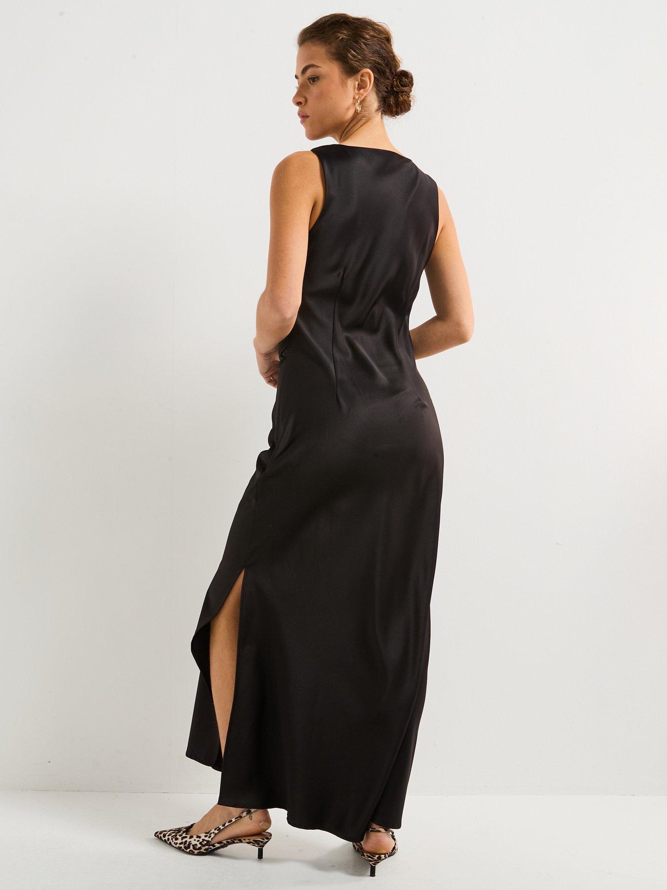 vero-moda-cowl-neck-midi-dress-blackback