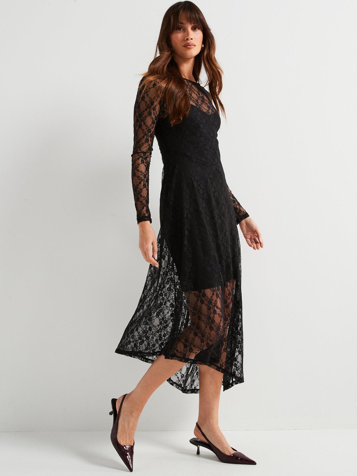 vero-moda-brooke-long-sleeve-jersey-lace-dress-blackdetail