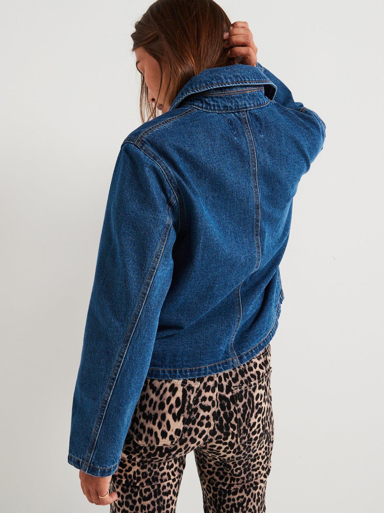 Image 2 of 6 of Only Denim Long Sleeve Pocket Jacket - Blue