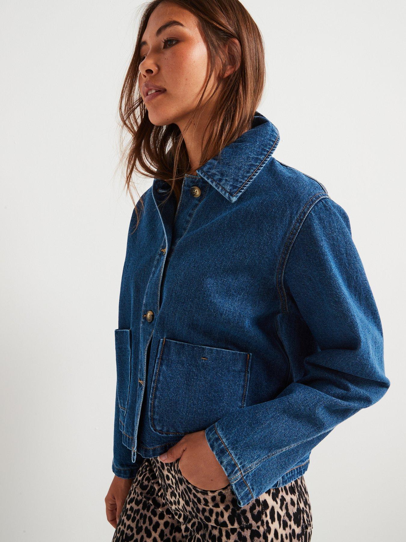 Image 5 of 6 of Only Denim Long Sleeve Pocket Jacket - Blue