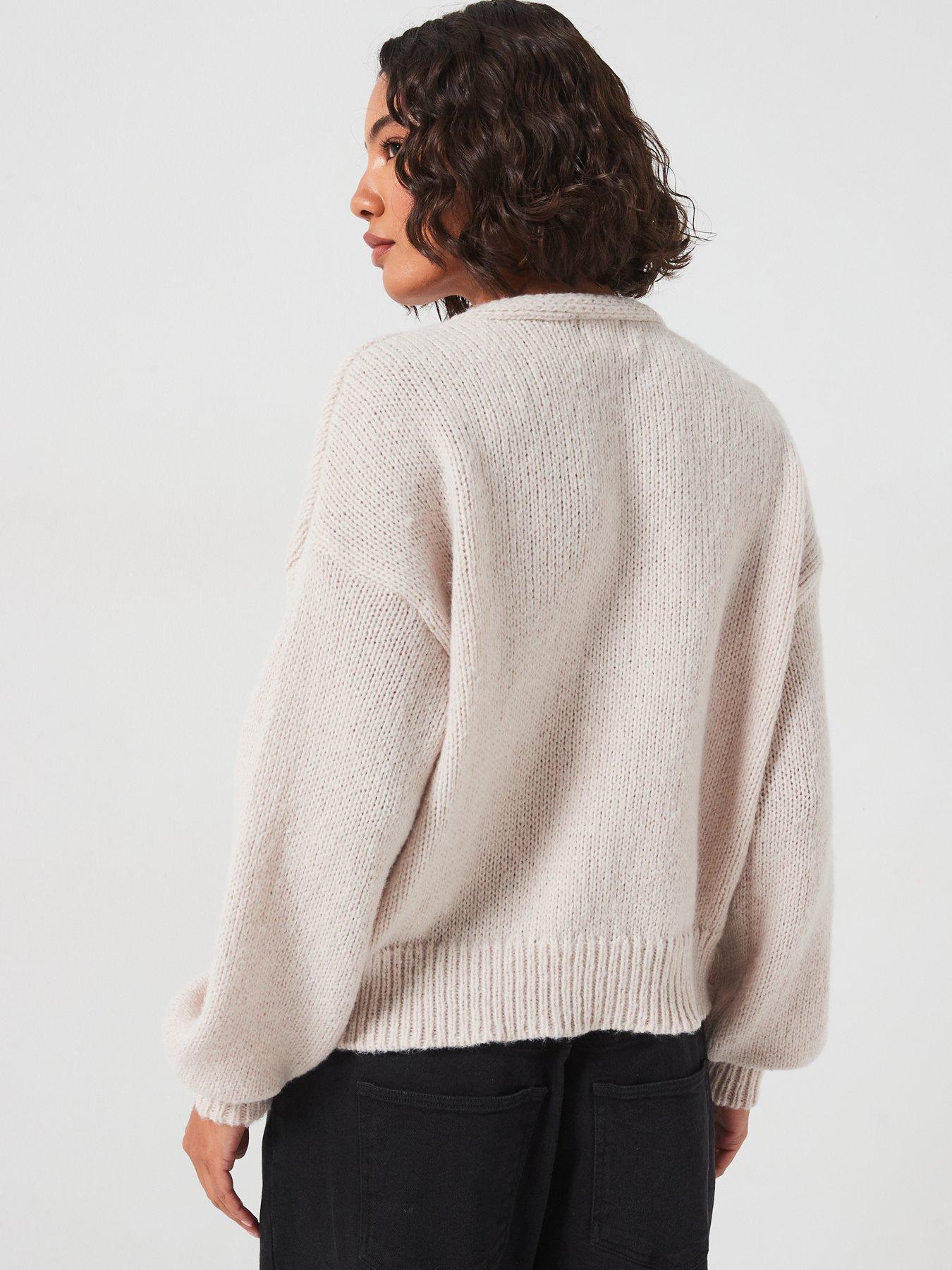 pieces-fatima-long-sleeve-knitted-cardigan-greystillFront