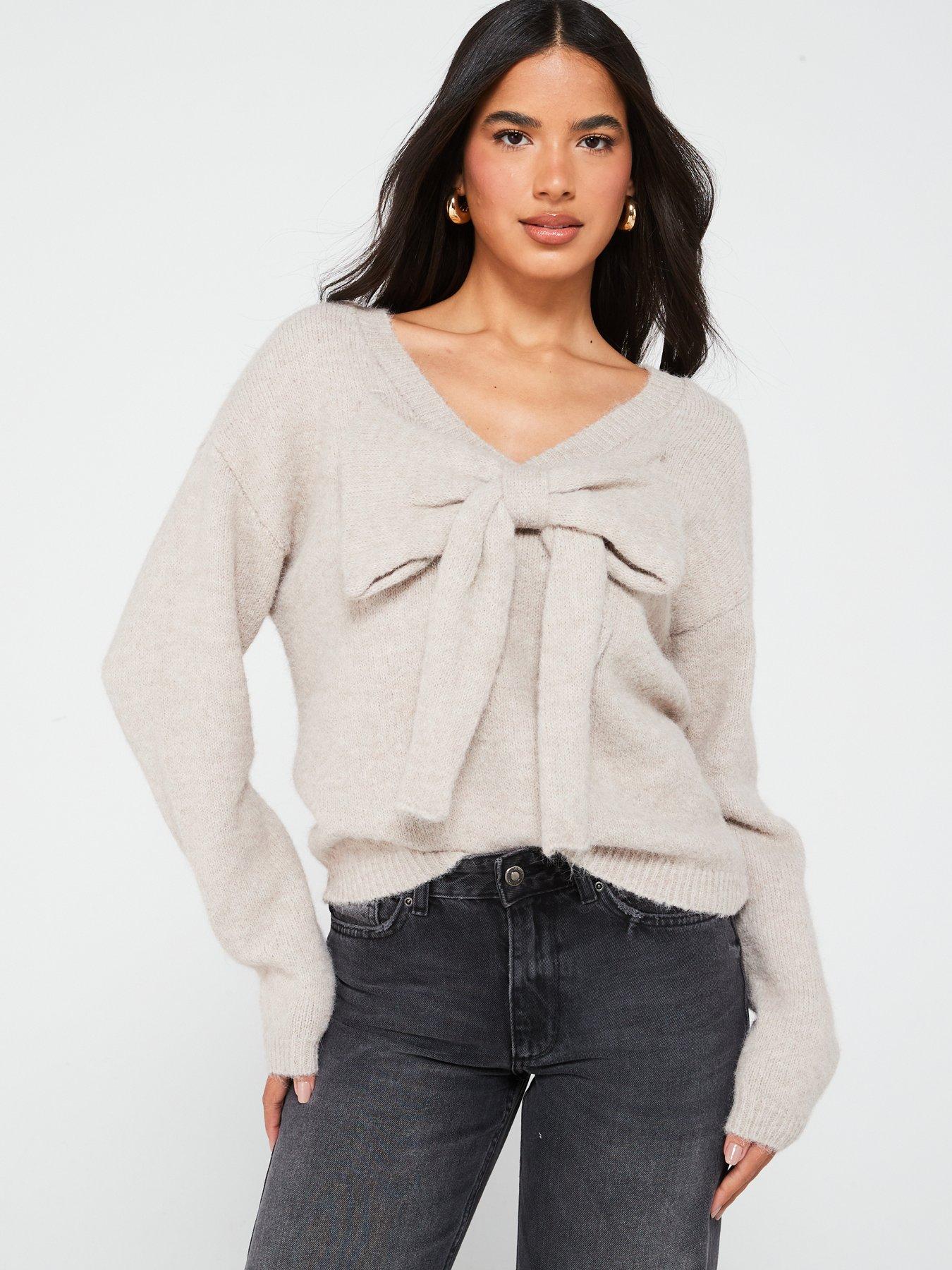 pieces-allison-long-sleeve-bow-reversible-knit-creamdetail