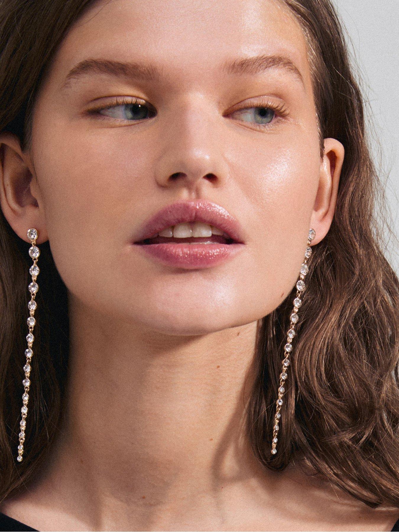 Image 2 of 4 of Pilgrim REAGAN crystal earrings gold-plated