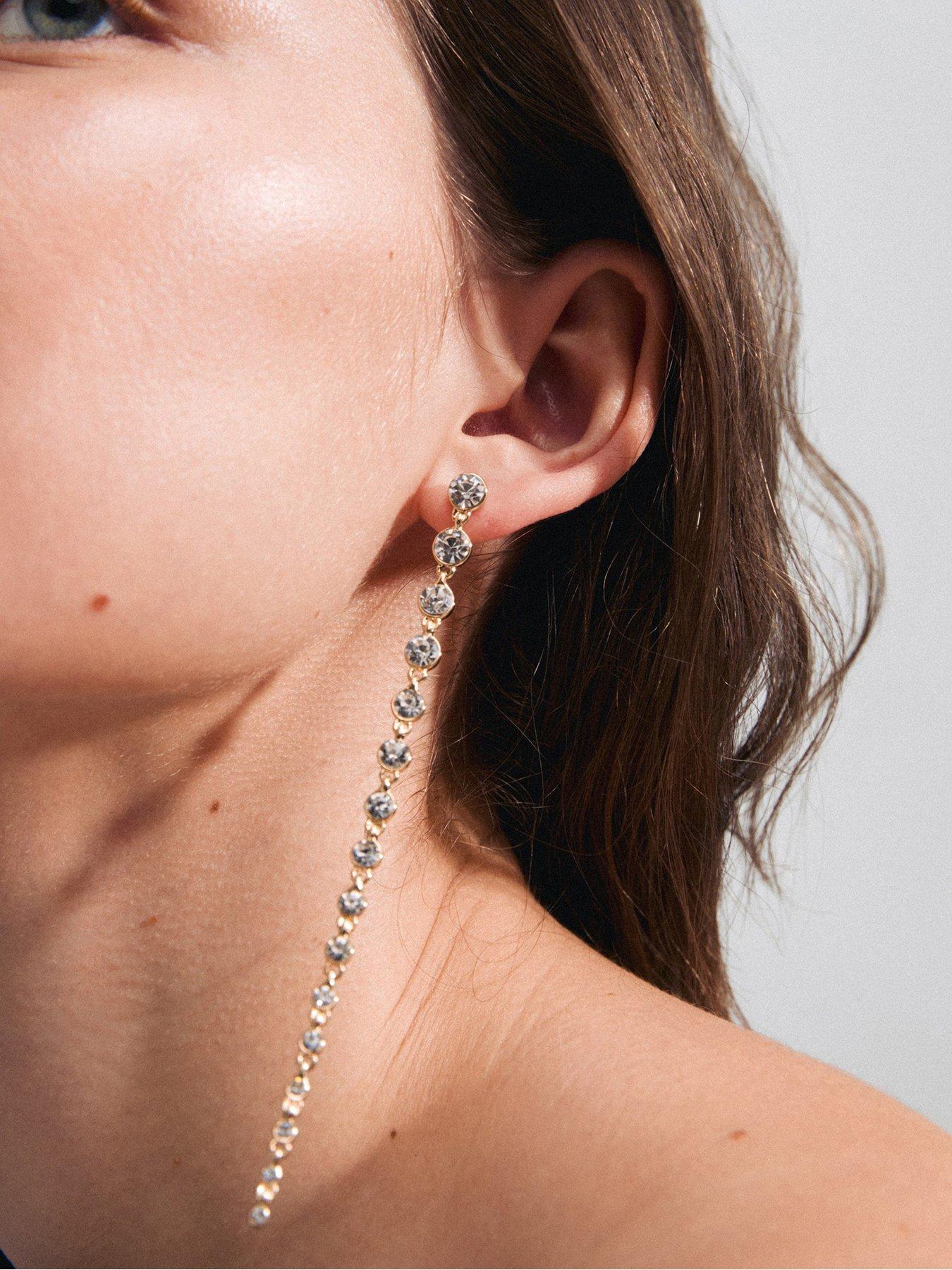 Image 4 of 4 of Pilgrim REAGAN crystal earrings gold-plated