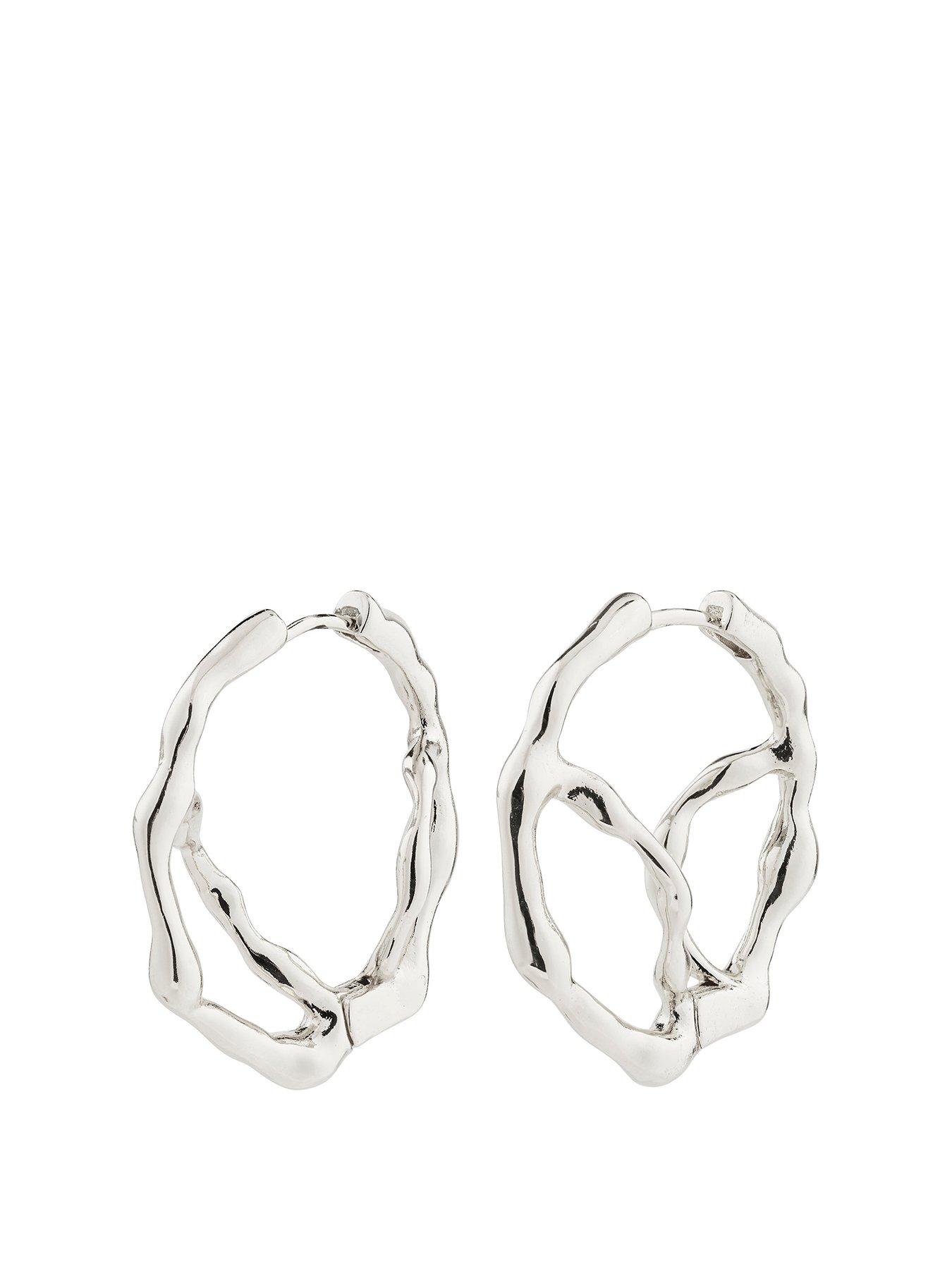 pilgrim-dido-hoop-earrings-silver-plated