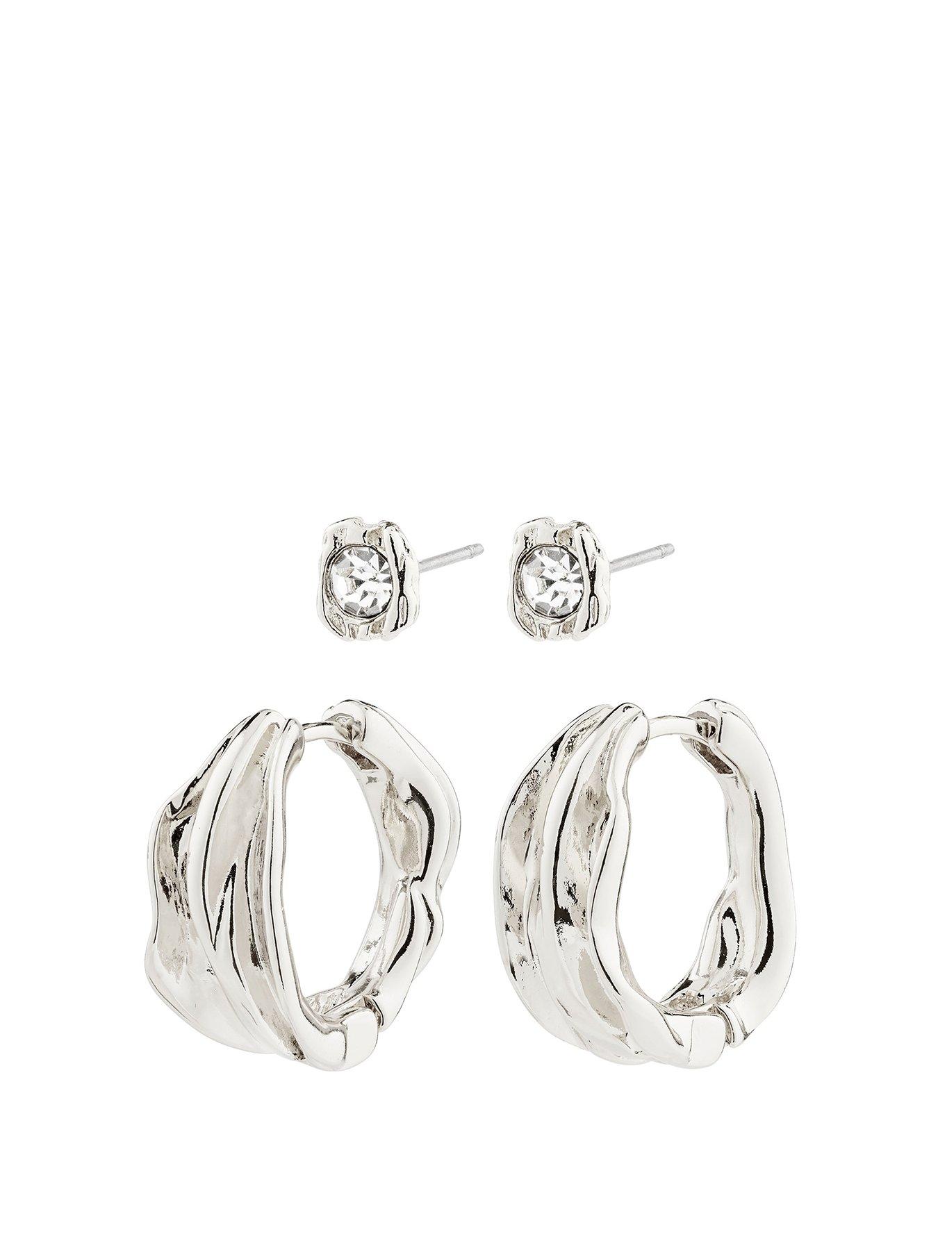 pilgrim-feel-earrings-2-in-1-set-silver-plated