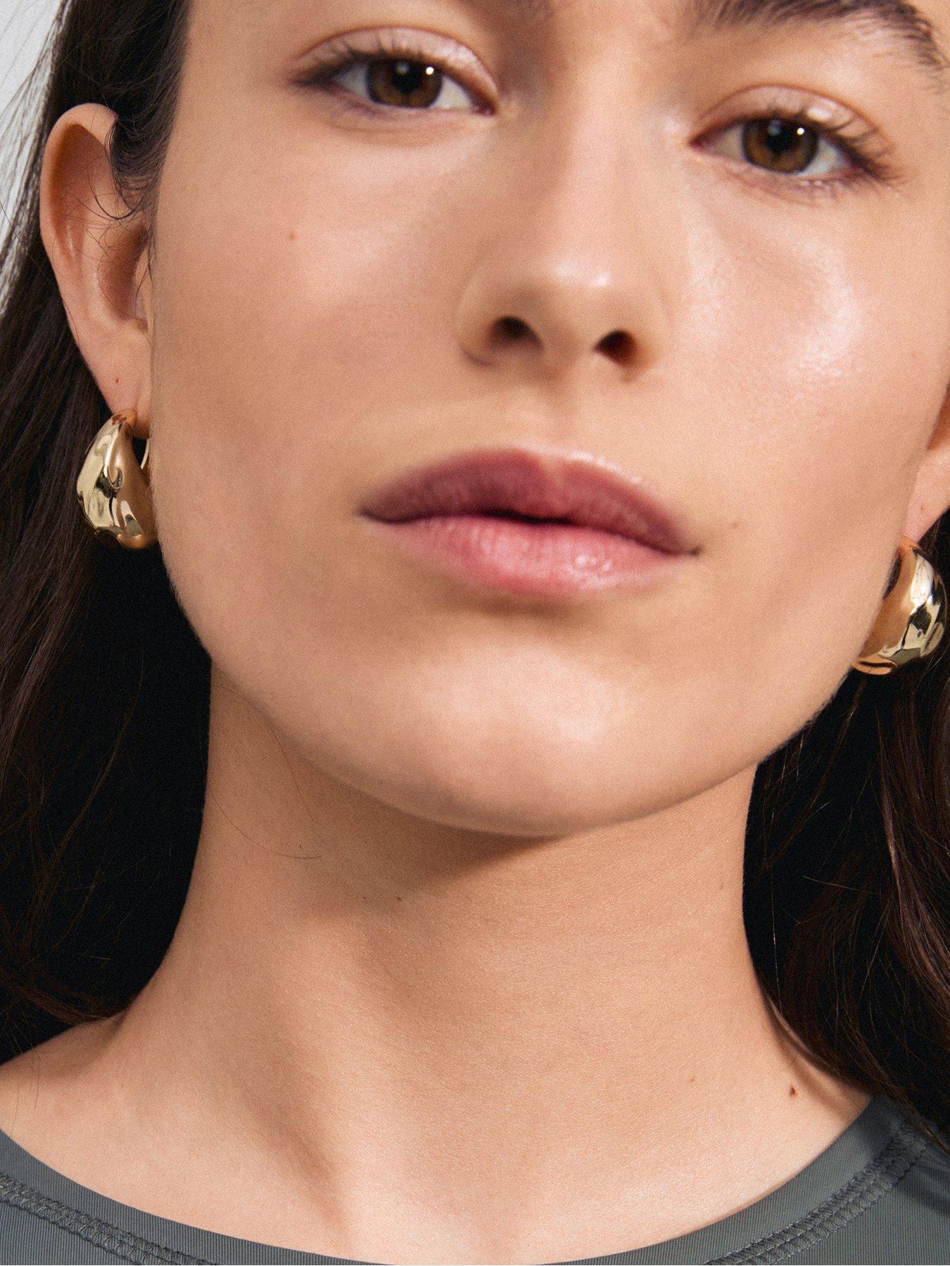 pilgrim-believe-chunky-hoop-earrings-gold-platedstillFront