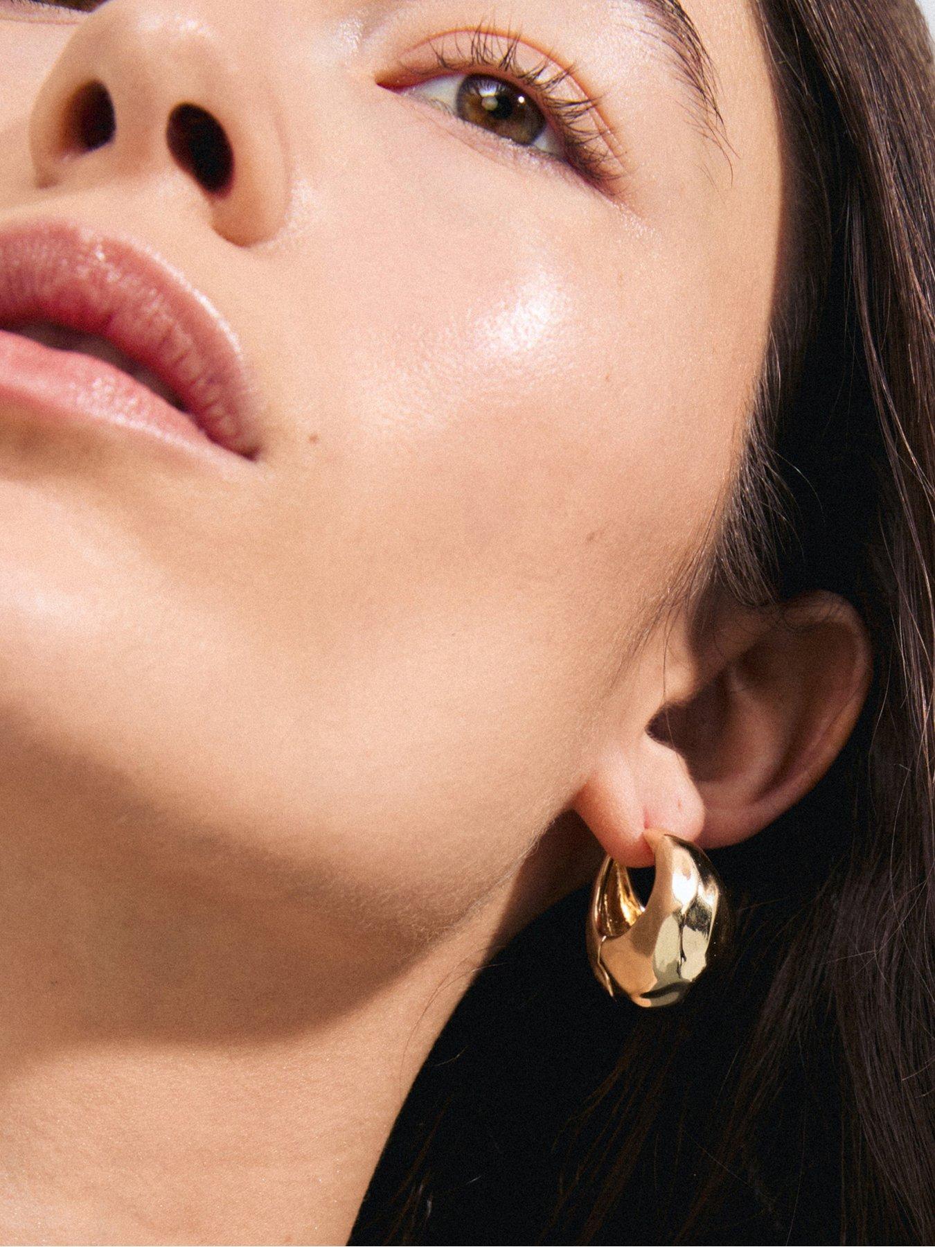 pilgrim-believe-chunky-hoop-earrings-gold-platedback