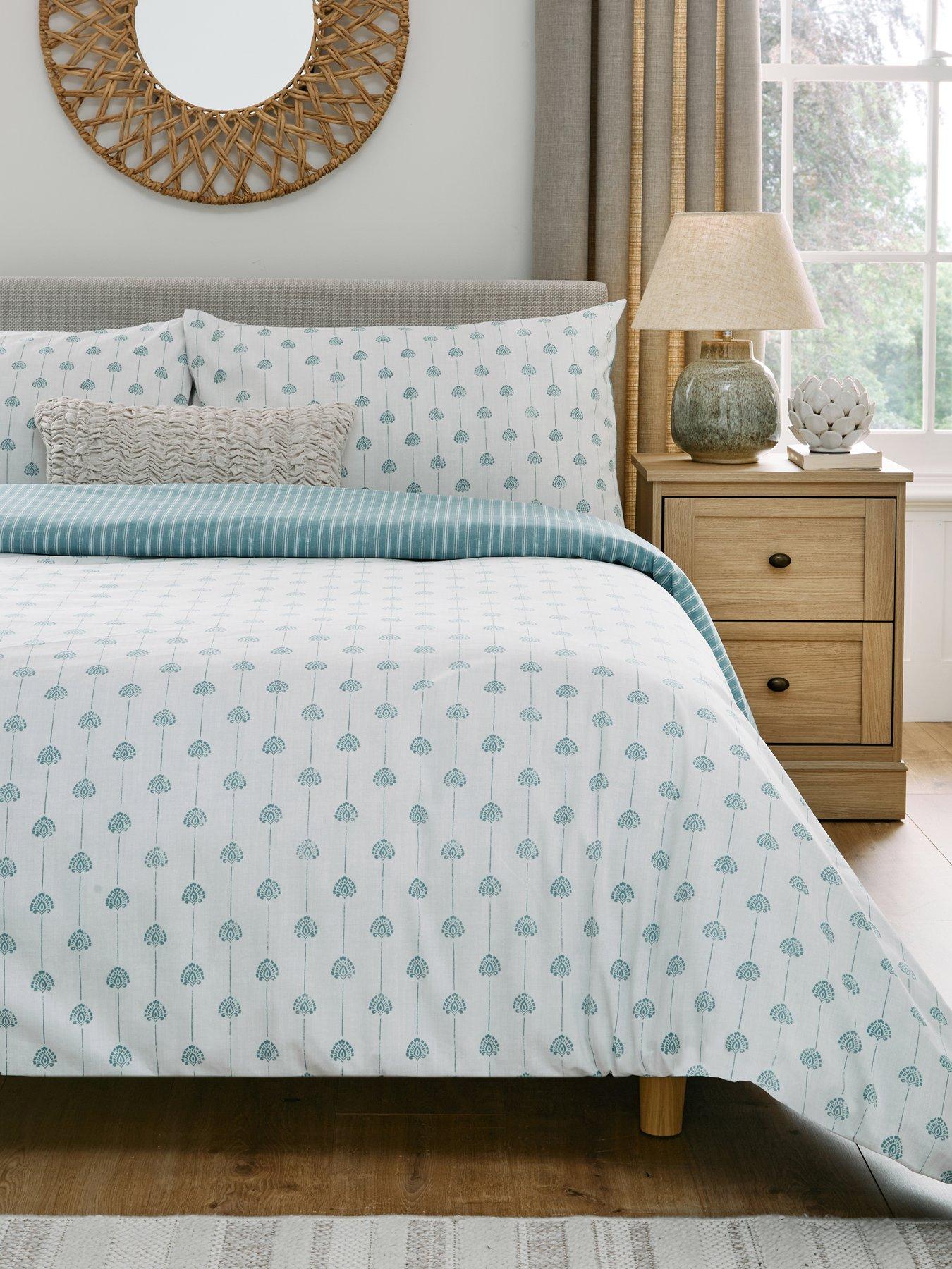Image 1 of 5 of Very Home Rustic Harmony Block Print Duvet Cover Set