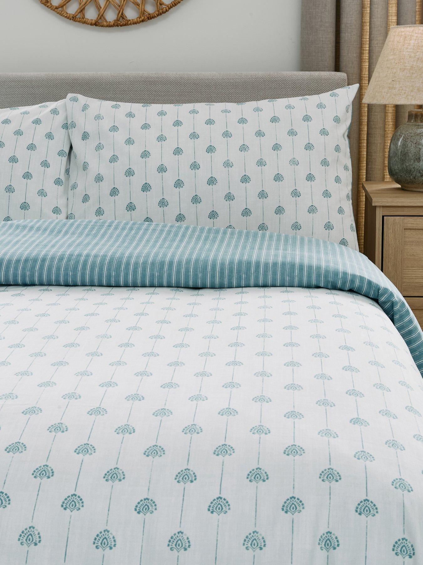 Image 3 of 5 of Very Home Rustic Harmony Block Print Duvet Cover Set