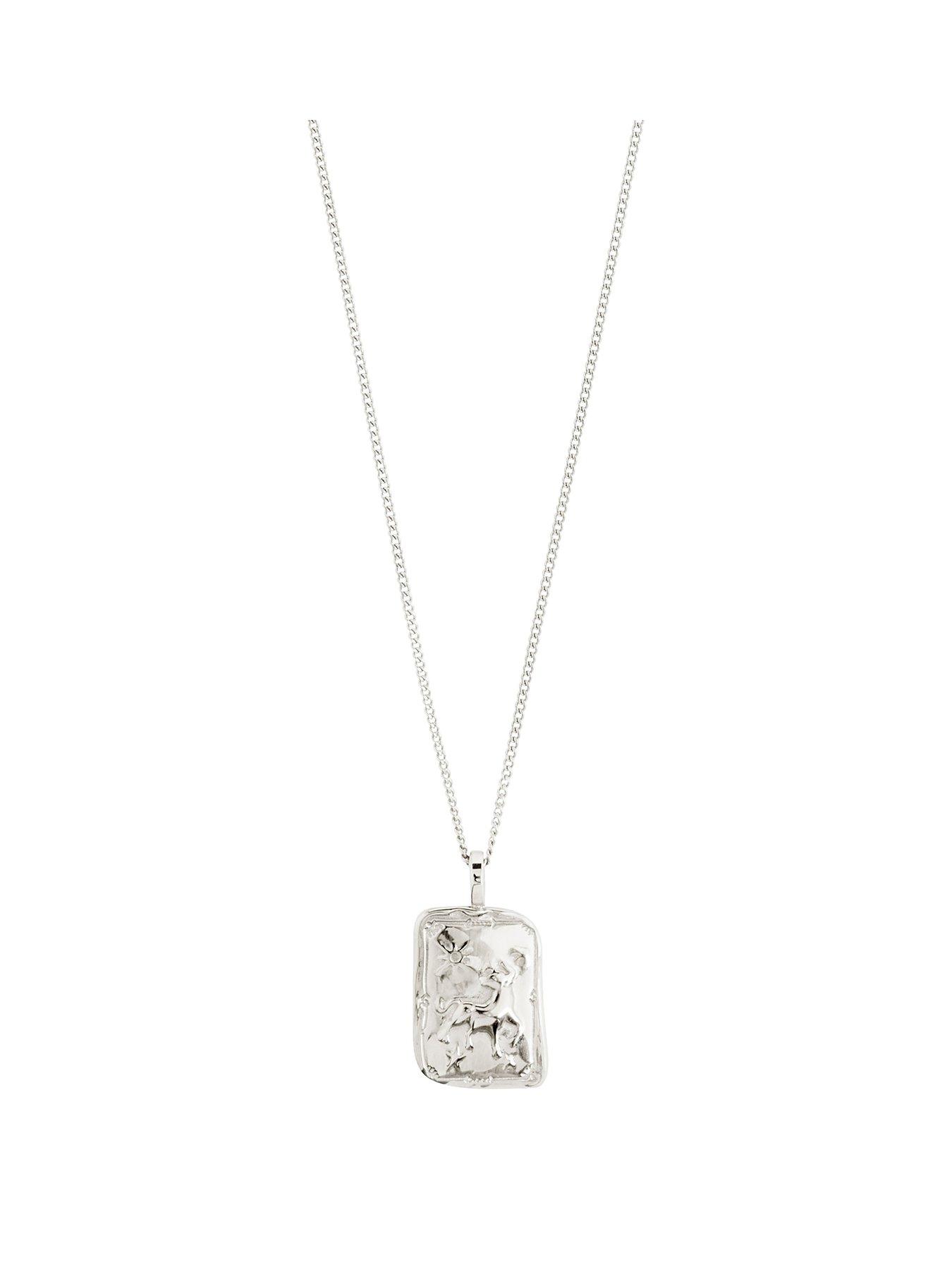 Pilgrim TAURUS Zodiac Sign necklace, silver-plated