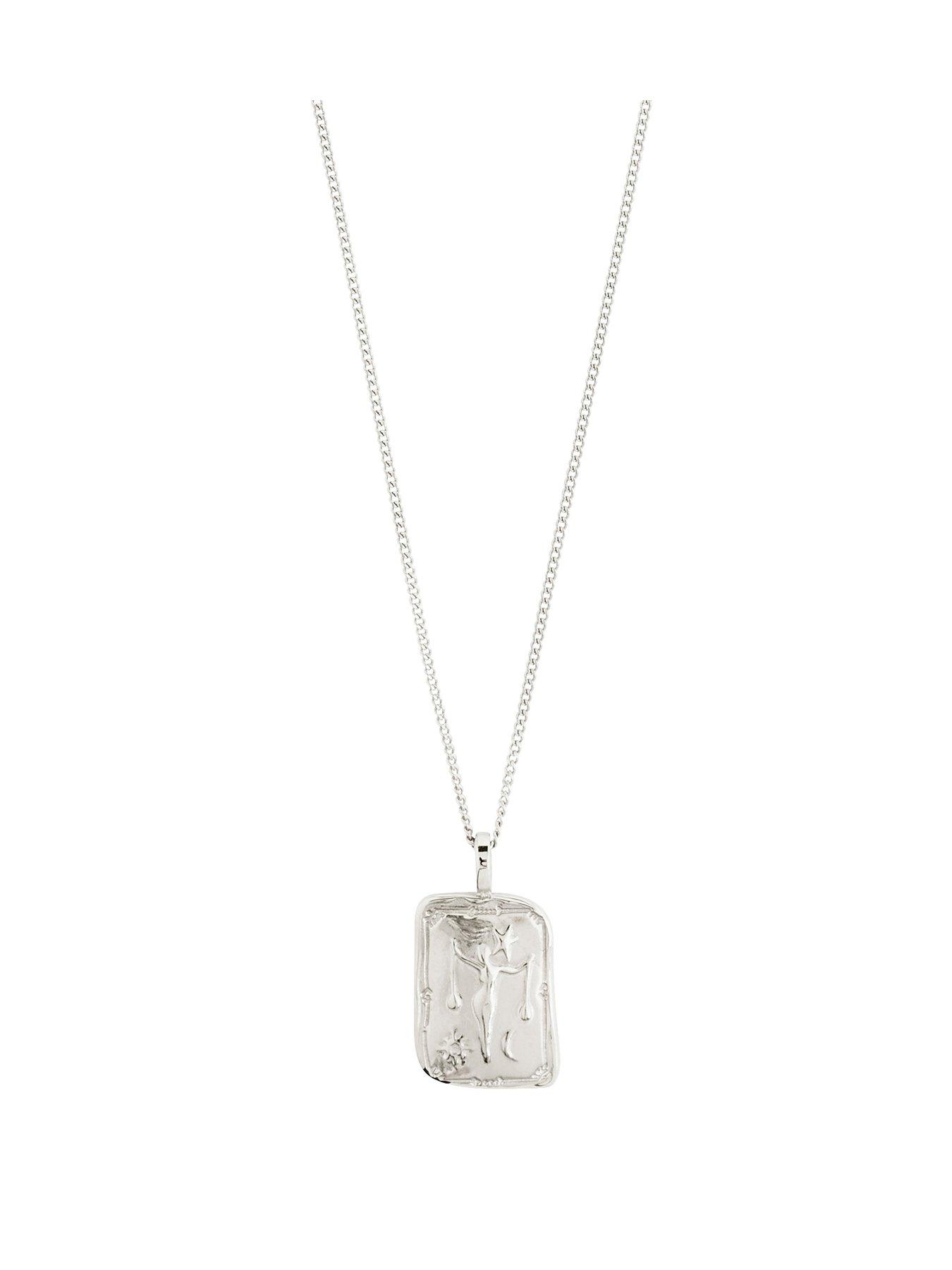 Pilgrim LIBRA Zodiac Sign necklace, silver-plated