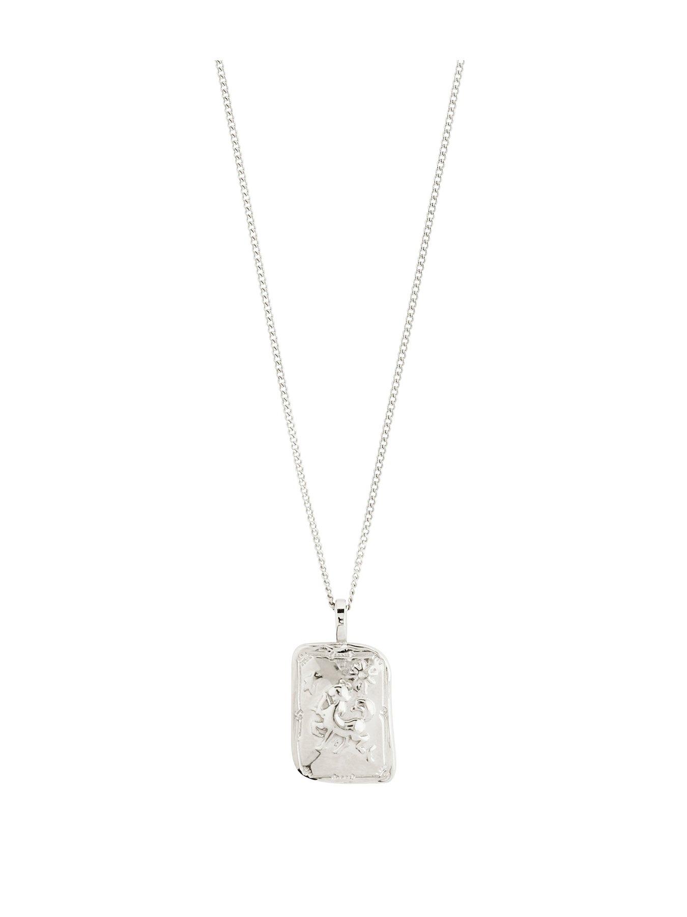 Pilgrim SAGITTARIUS Zodiac Sign necklace, silver-plated