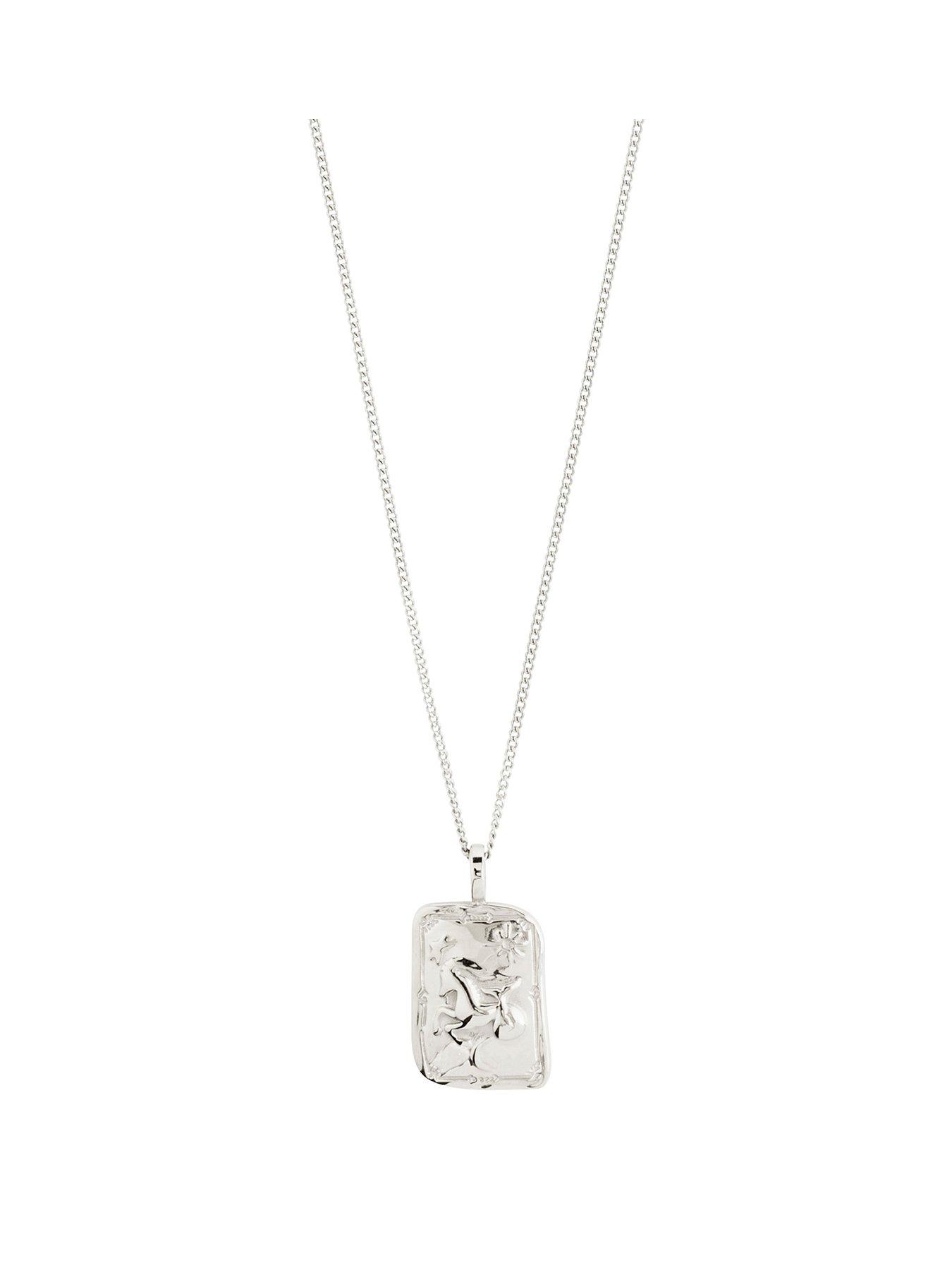 Pilgrim CAPRICORNUS Zodiac Sign necklace, silver-plated