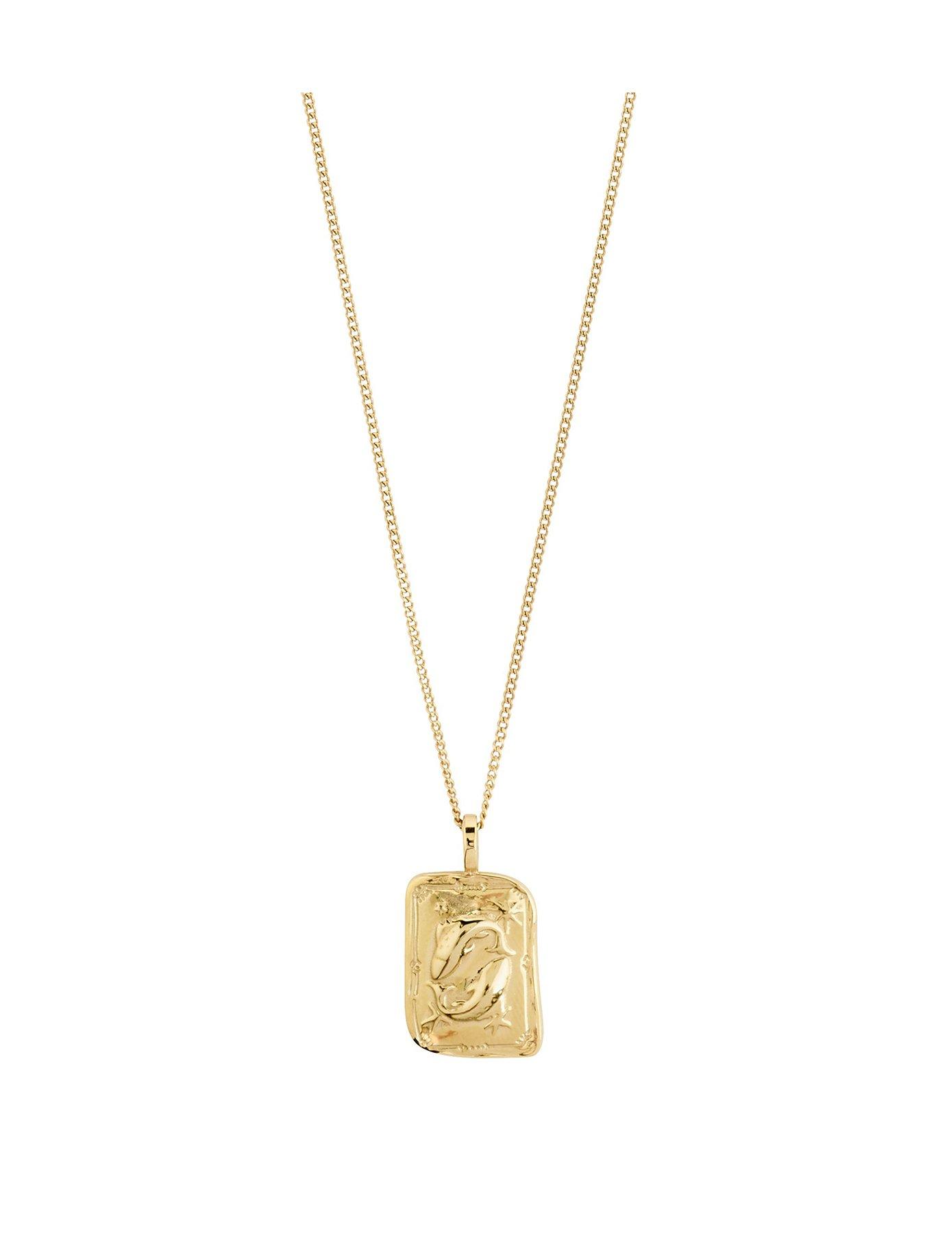 pilgrim-pisces-zodiac-sign-necklace-gold-platedfront