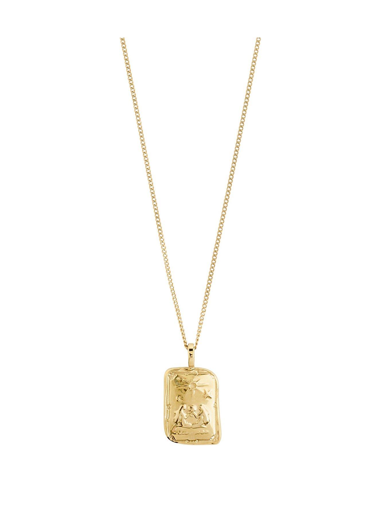 pilgrim-gemini-zodiac-sign-necklace-gold-platedfront