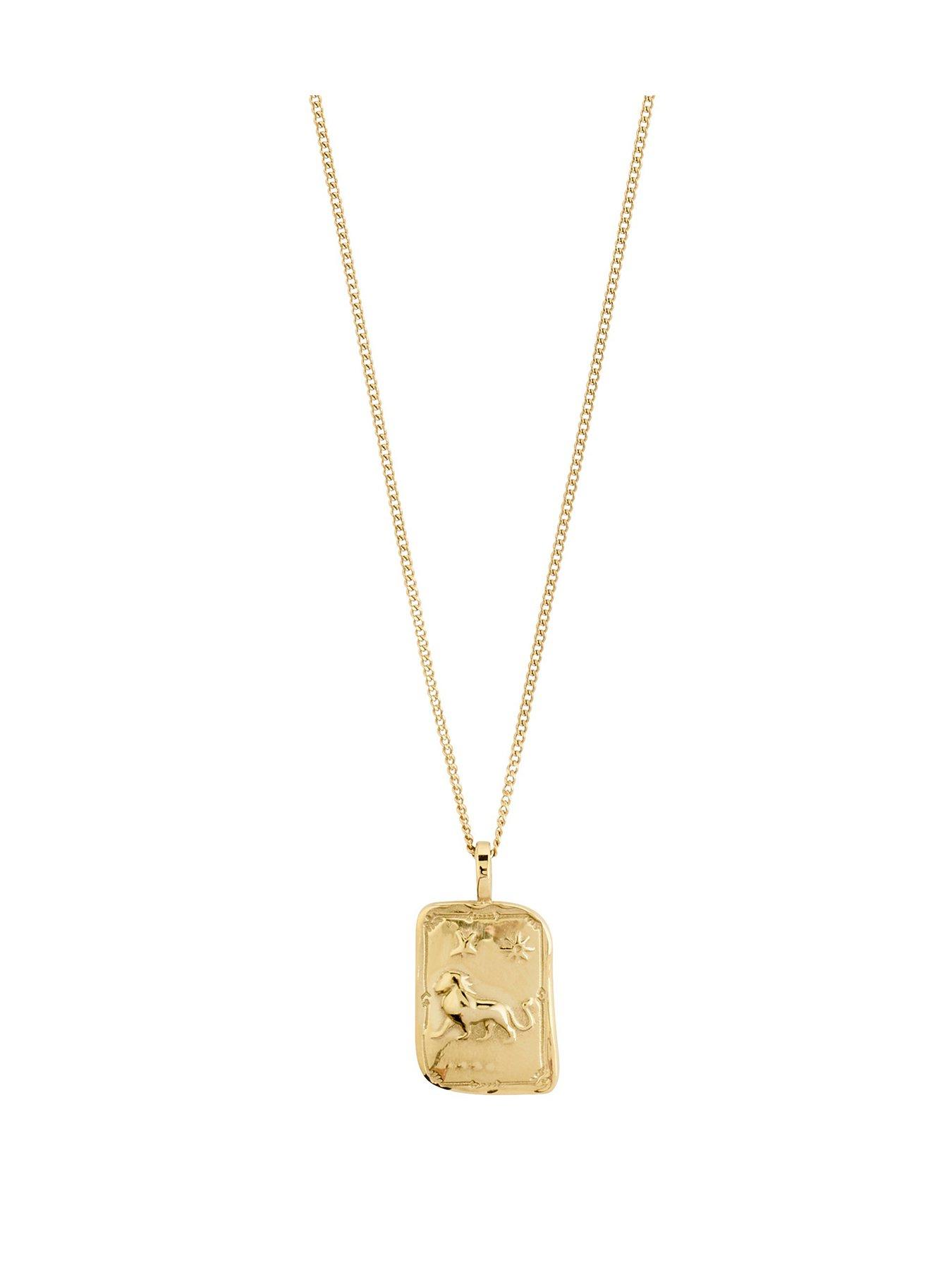 pilgrim-leo-zodiac-sign-necklace-gold-platedfront