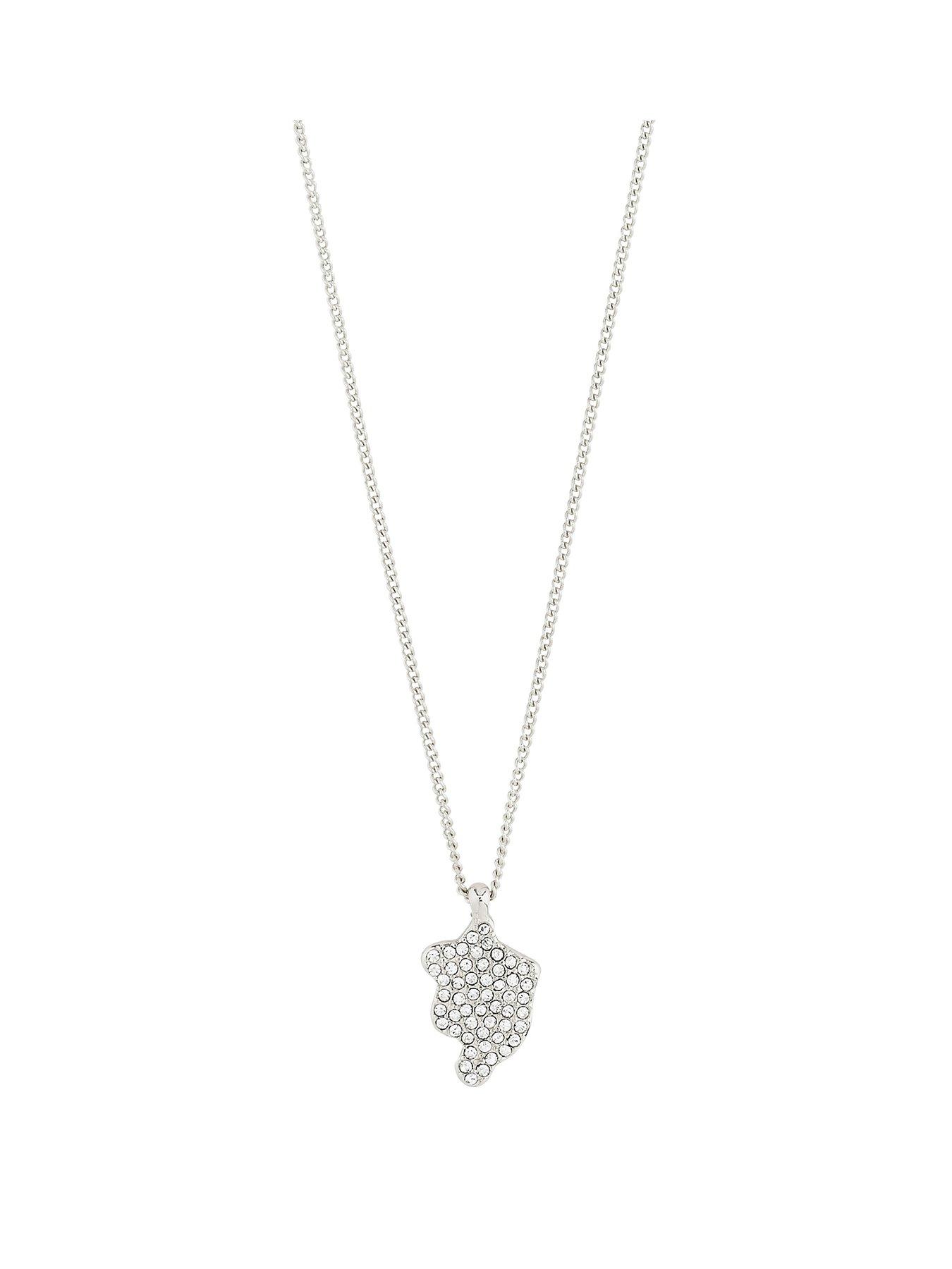 Pilgrim CONNECT crystal necklace silver-plated