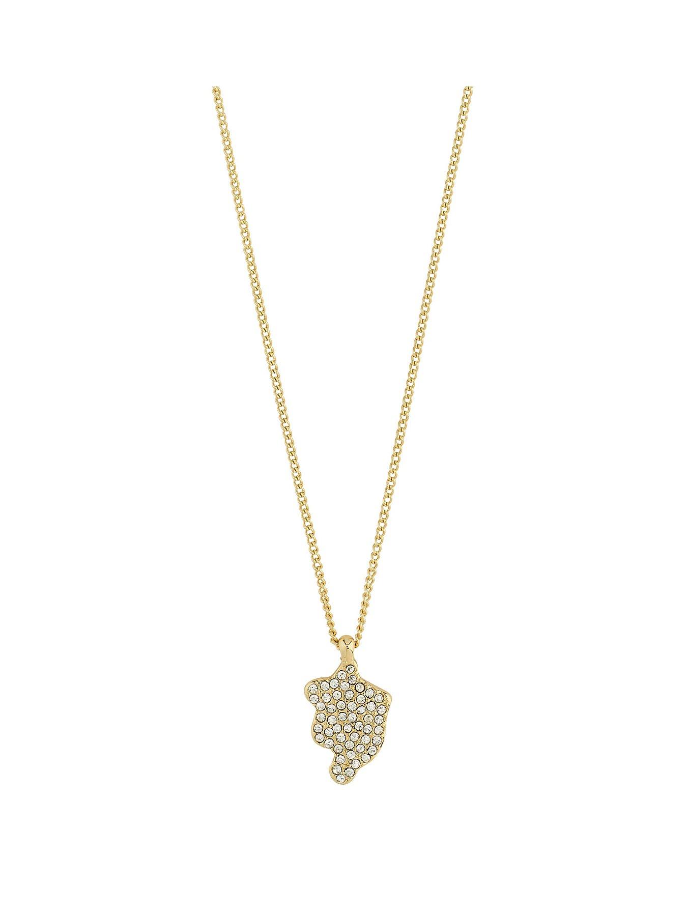 Pilgrim CONNECT crystal necklace gold-plated