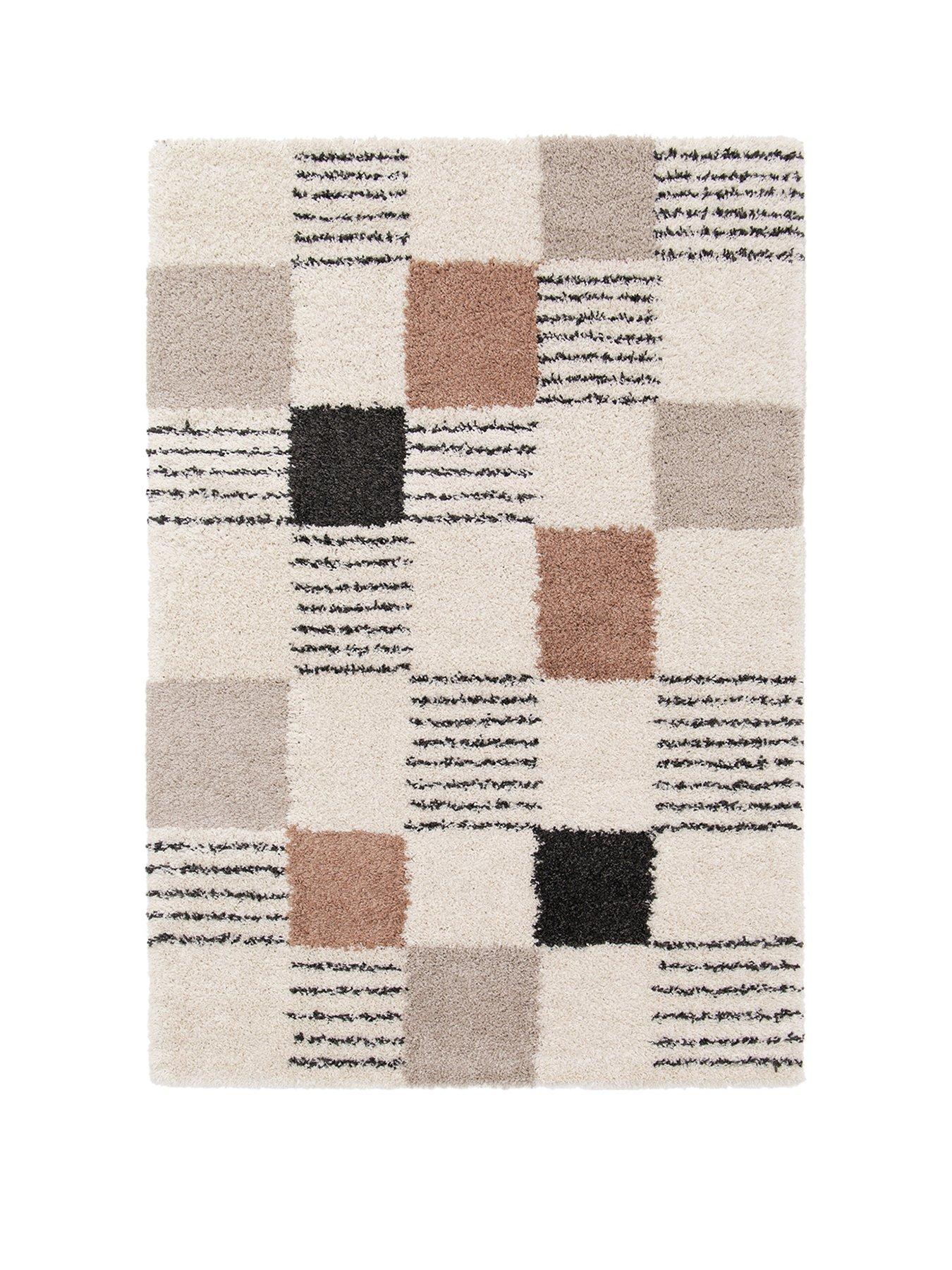 Image 2 of 6 of The Very Collection Nomad Blocks Shaggy Rug - Multi