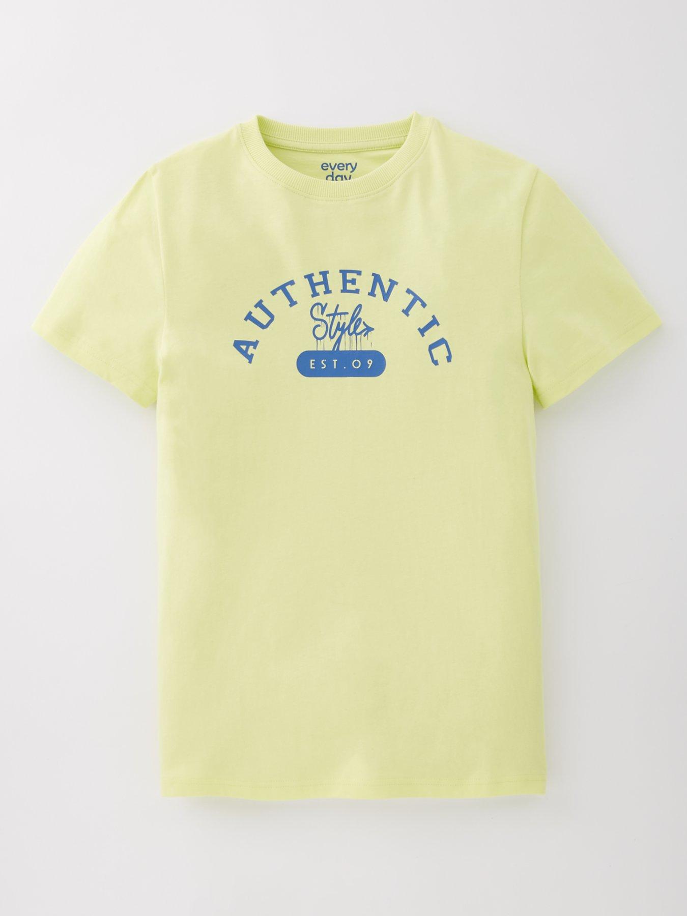 undefined Boys Authentic Short Sleeve T-Shirt - Yellow
