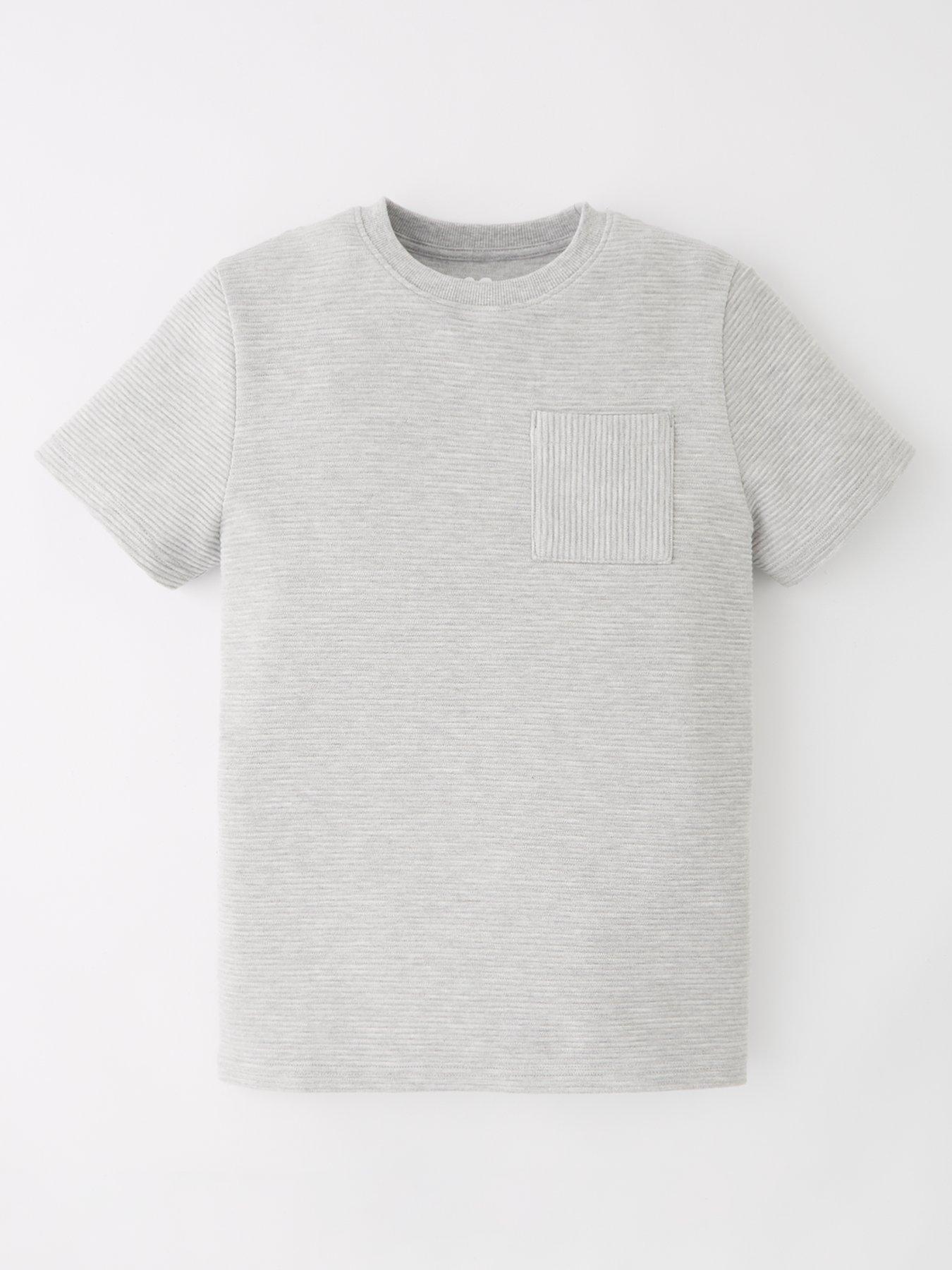 Image 1 of 4 of V by Very Boys Pocket Ottoman T-Shirt - Grey Marl