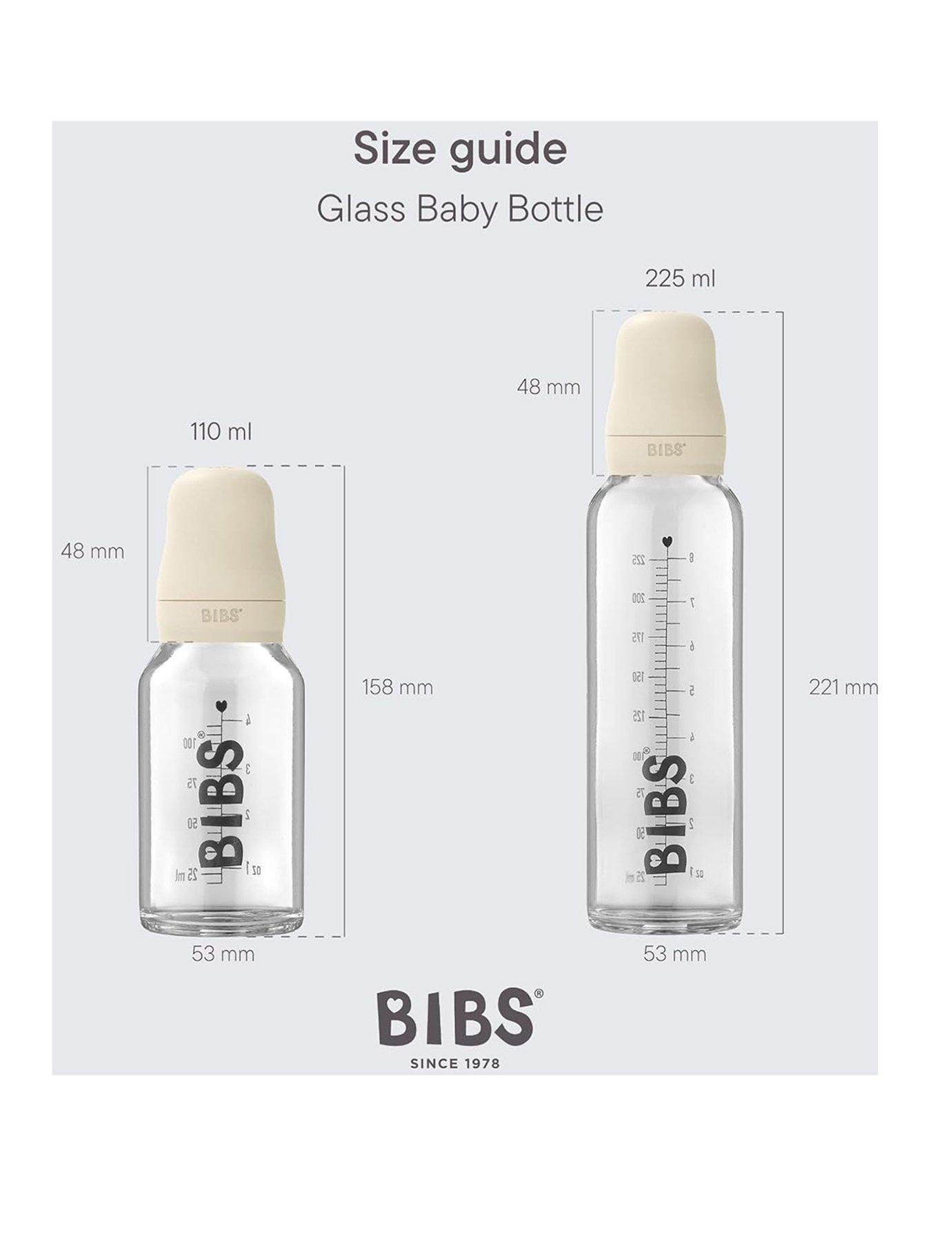 Image 3 of 7 of BIBS BIBS Baby Glass Bottle Complete Set Latex 225ml Ivory