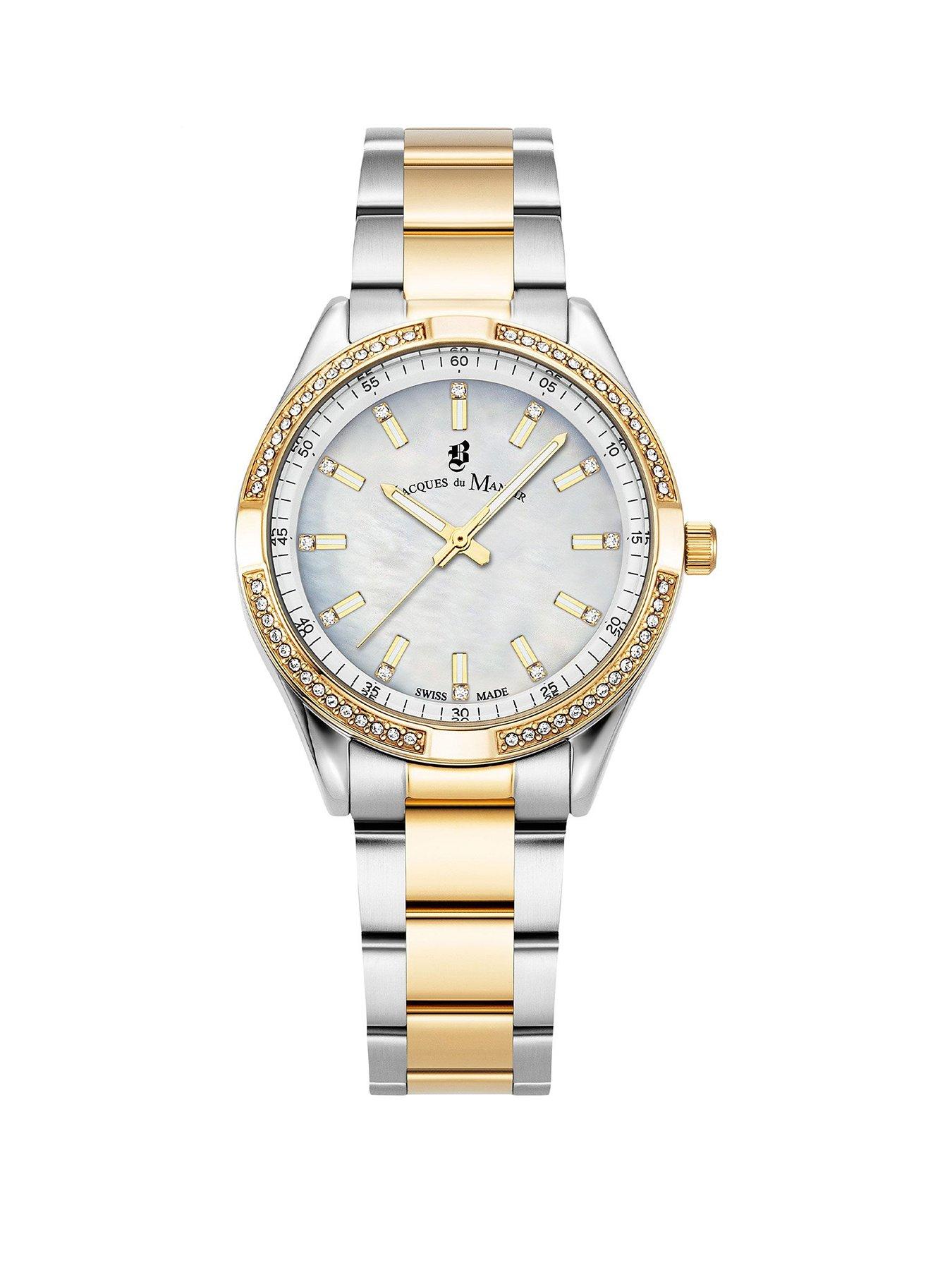 Jacques Du Manoir Jacques du Manoir Swiss-made Inspiration Prestige II Two Tone Bracelet Watch