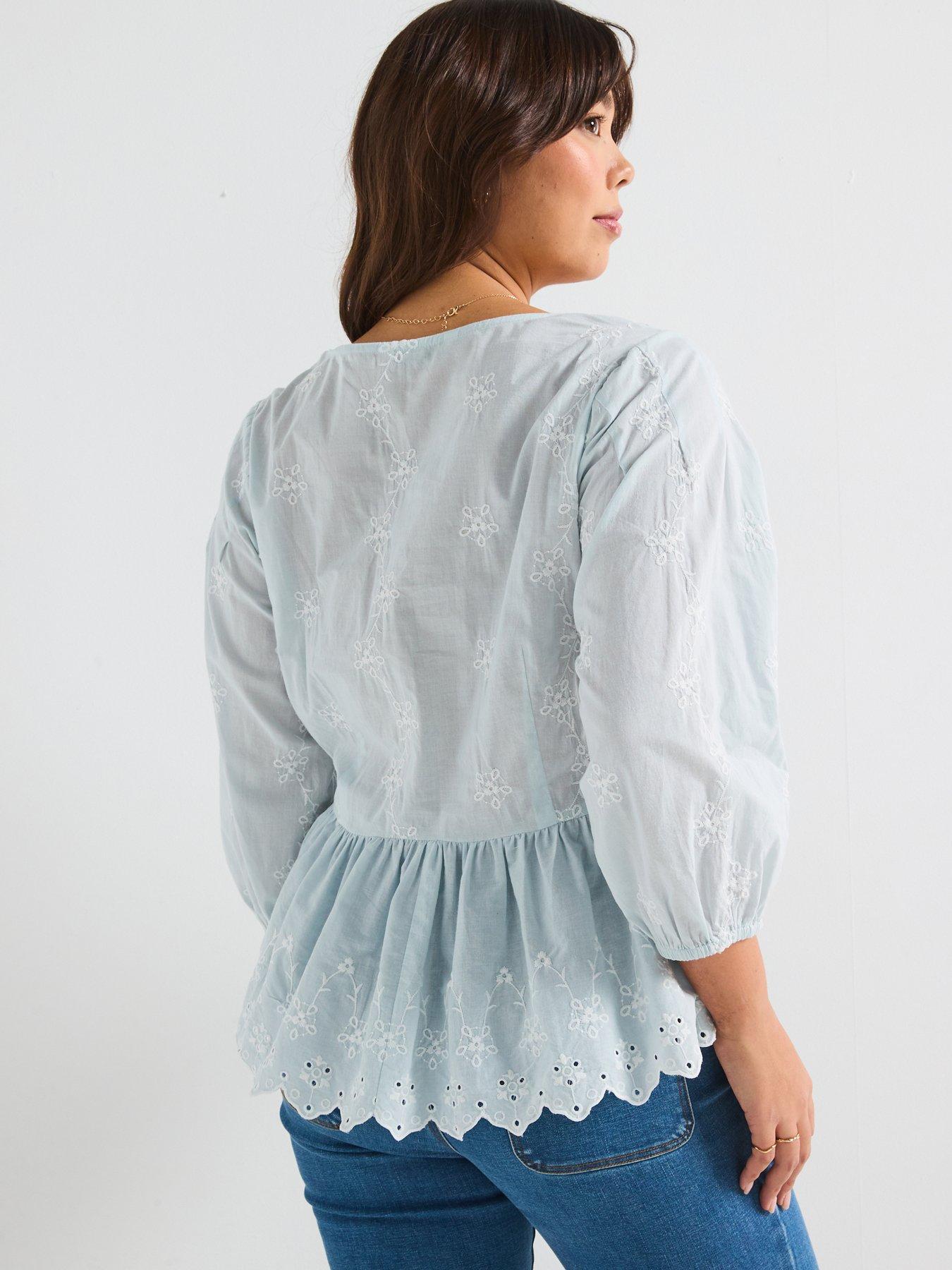 v-by-very-curve-embroidered-tie-detail-blouse-bluestillFront