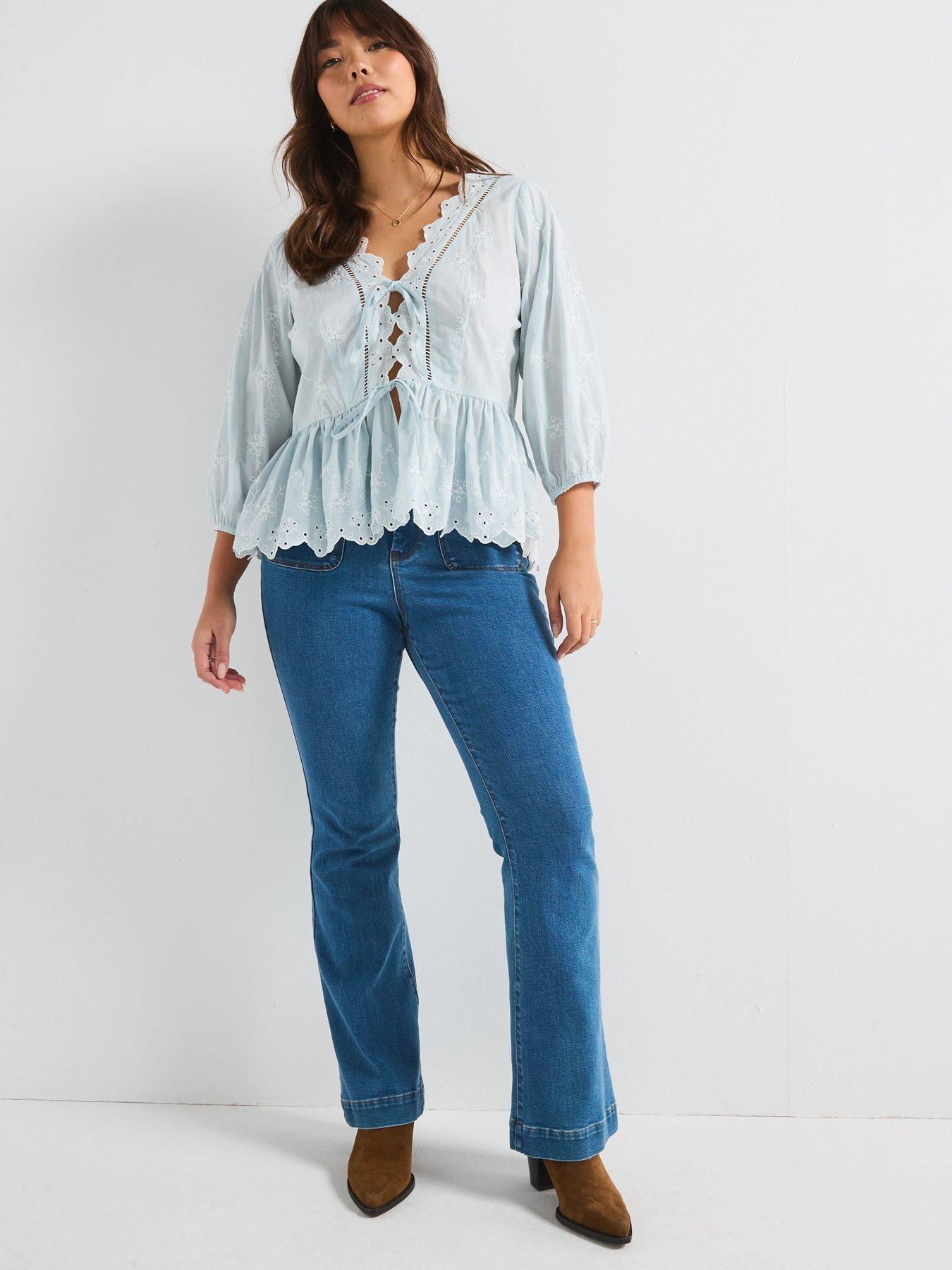 v-by-very-curve-embroidered-tie-detail-blouse-blueback