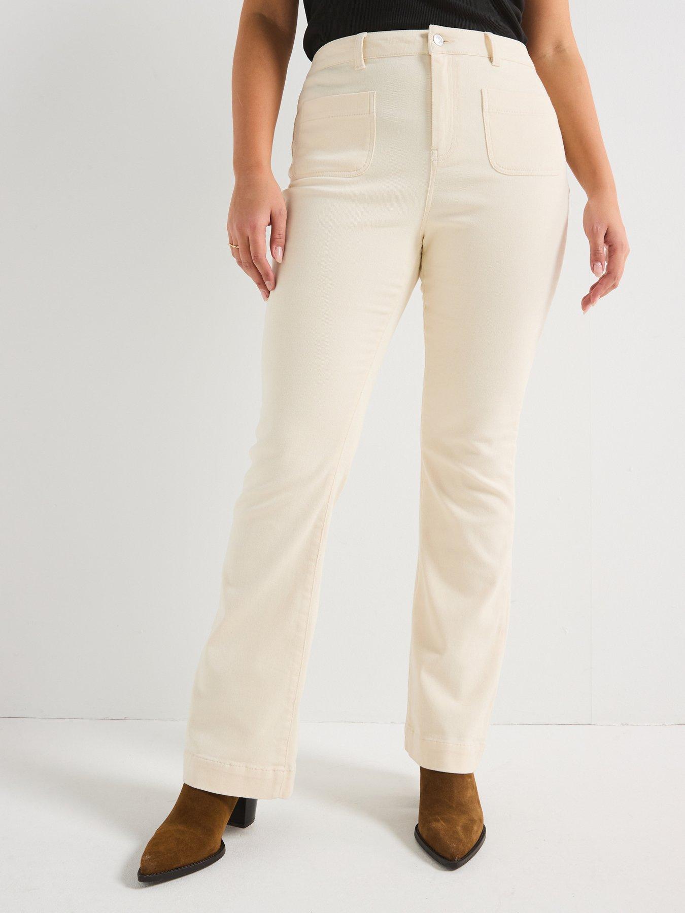 Image 1 of 6 of V by Very Curve Kickflare Jean - Ecru
