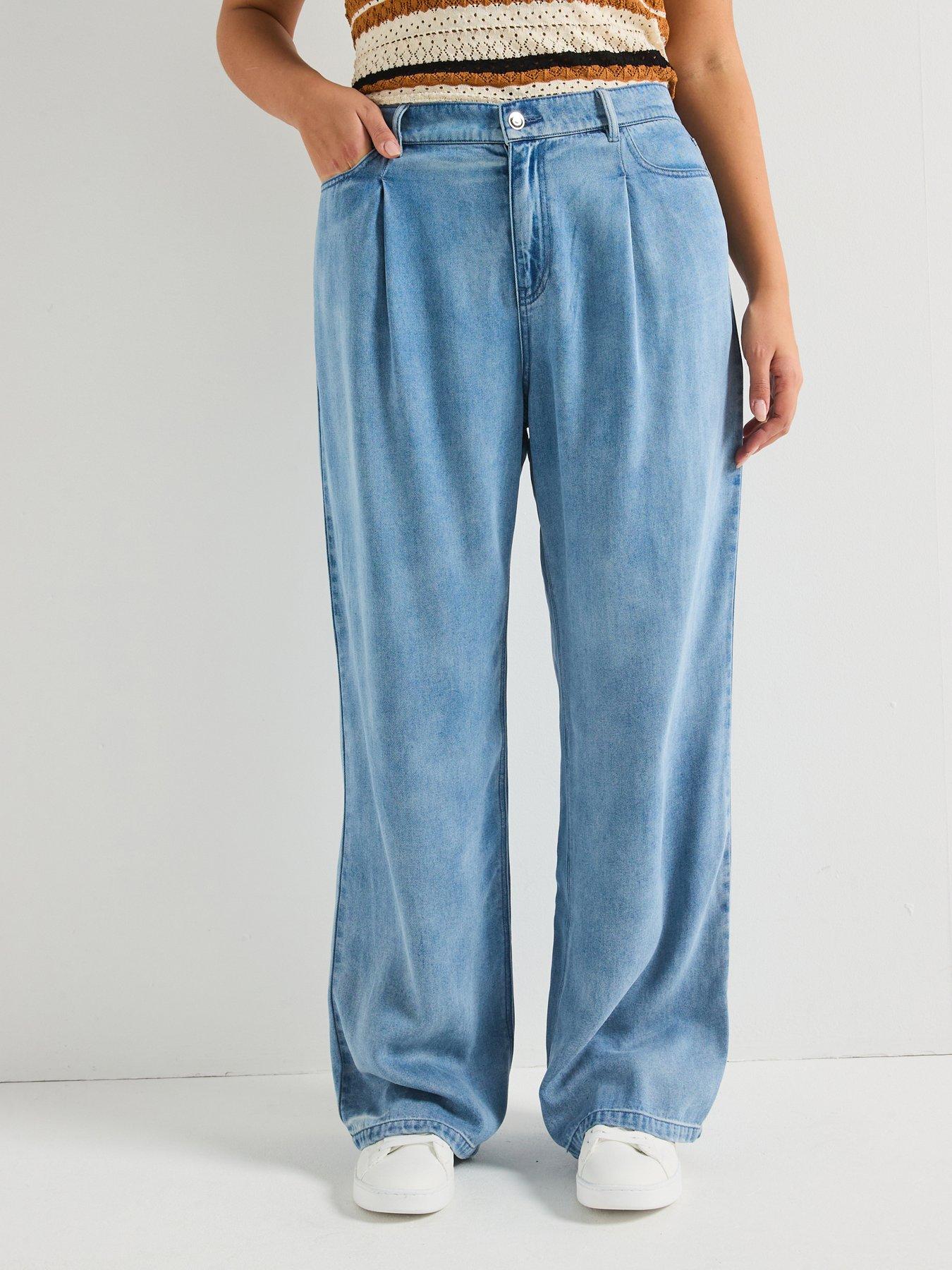 v-by-very-curve-wide-leg-elasticated-waist-jean-blue
