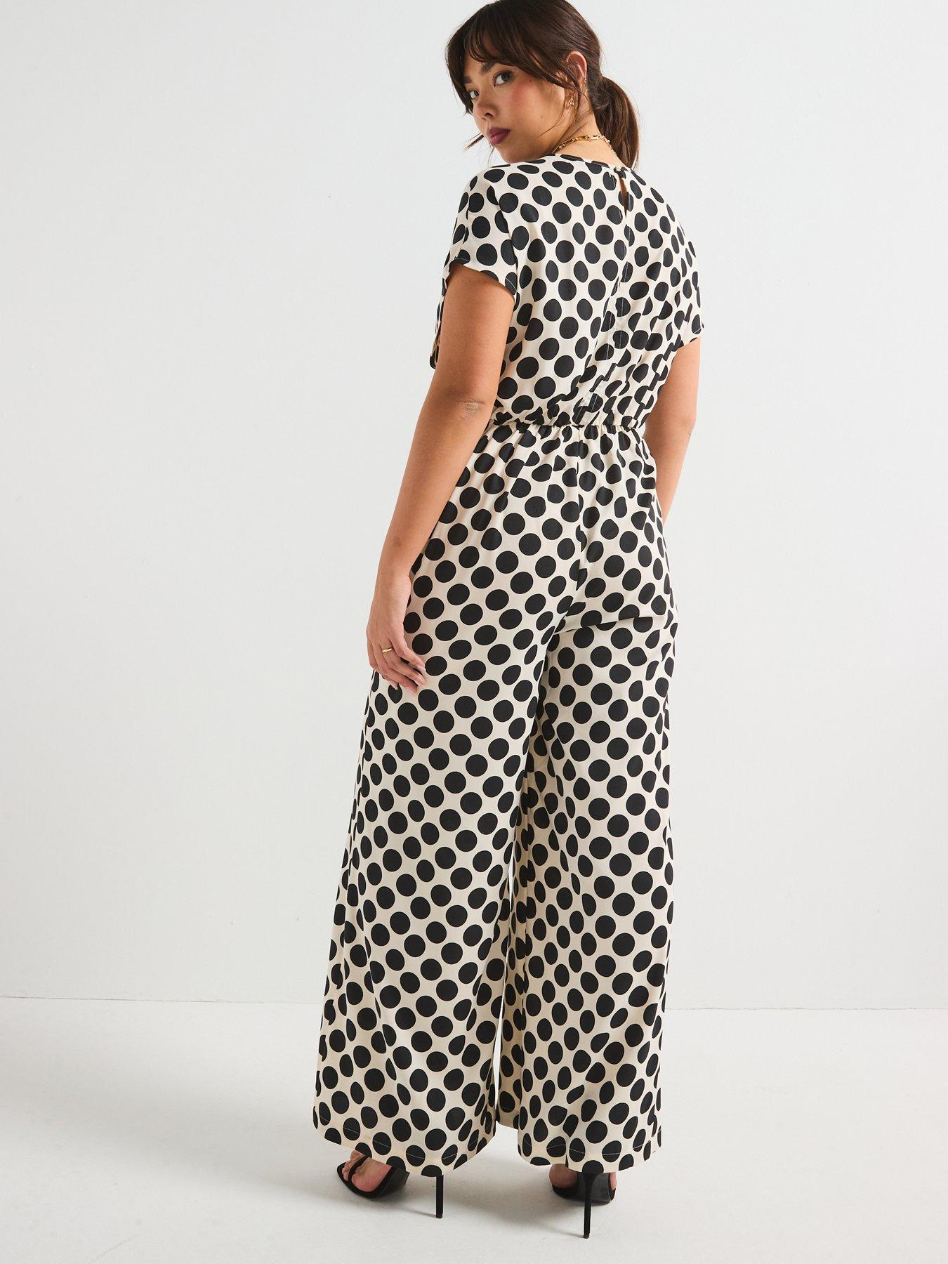 Image 2 of 6 of V by Very Curve Twist Front Jumpsuit - Print