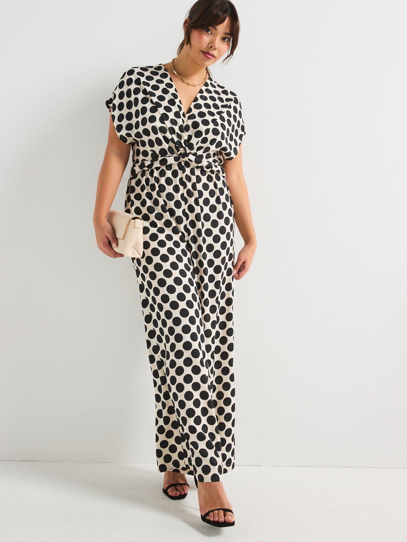 Image 3 of 6 of V by Very Curve Twist Front Jumpsuit - Print