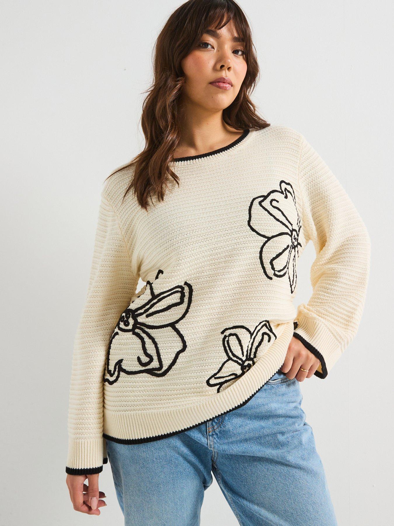 v-by-very-curve-floral-embroidered-knitted-jumper