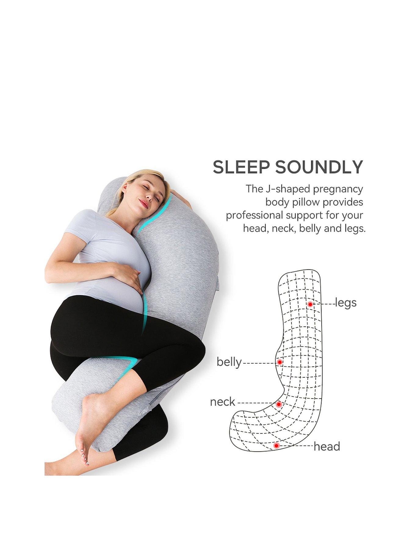 Image 2 of 7 of Momcozy Momcozy PP001-FG11NB-A J Shaped Maternity Body Pillow