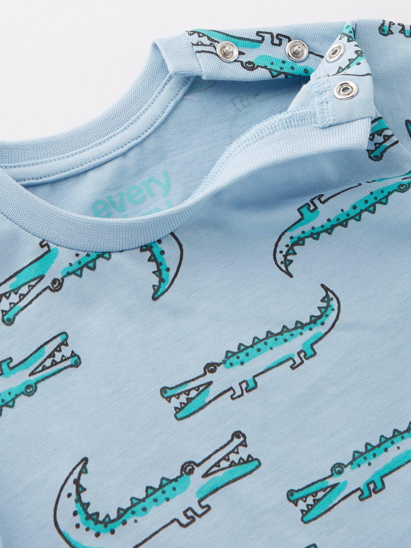 Image 3 of 4 of Everyday Baby Boys Crocodile T-shirt And Short Set