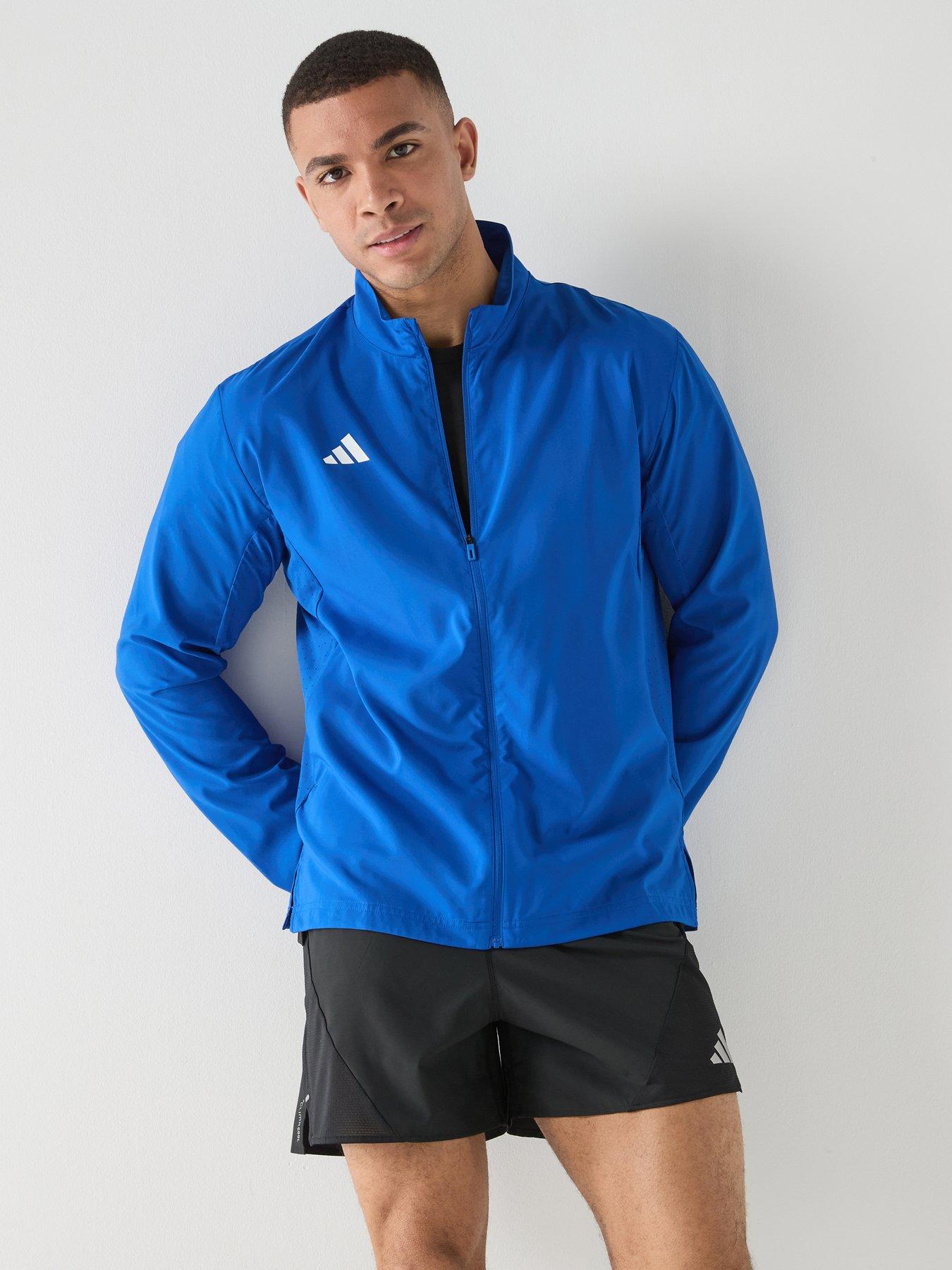 Image 1 of 6 of adidas Adizero Essentials Running Jacket - Blue